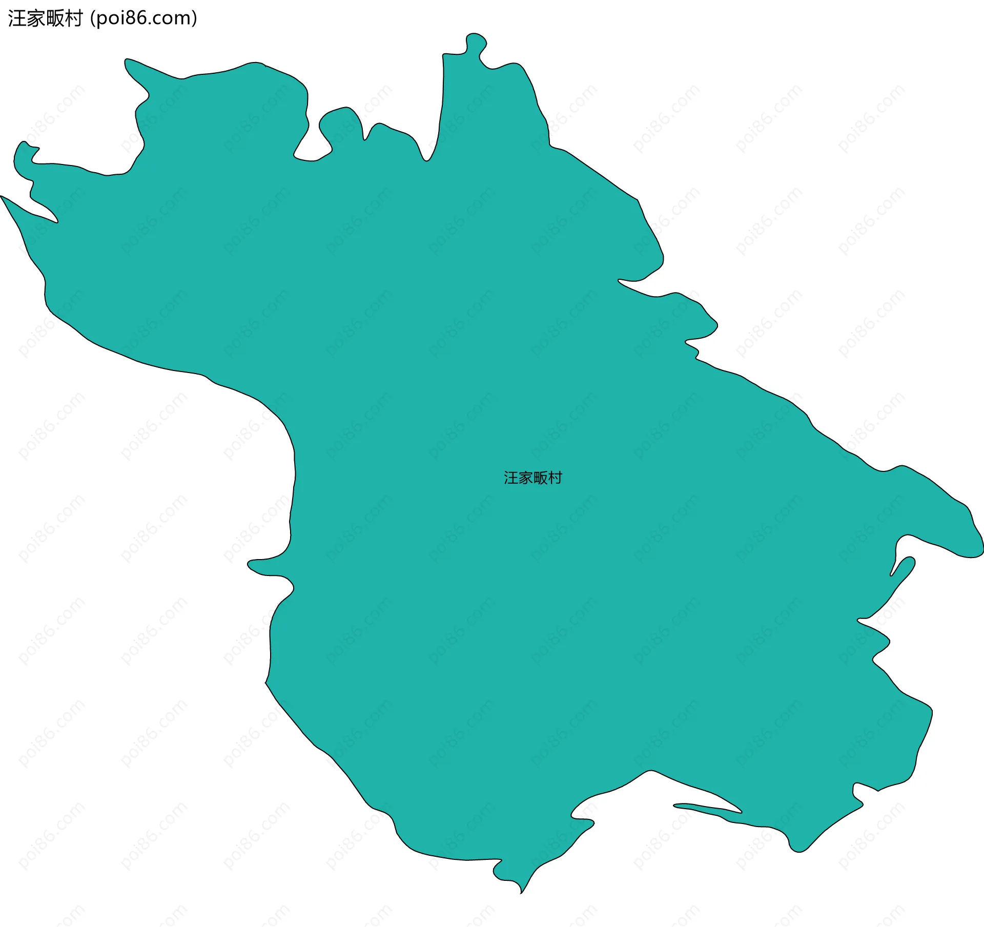 汪家畈村边界地图