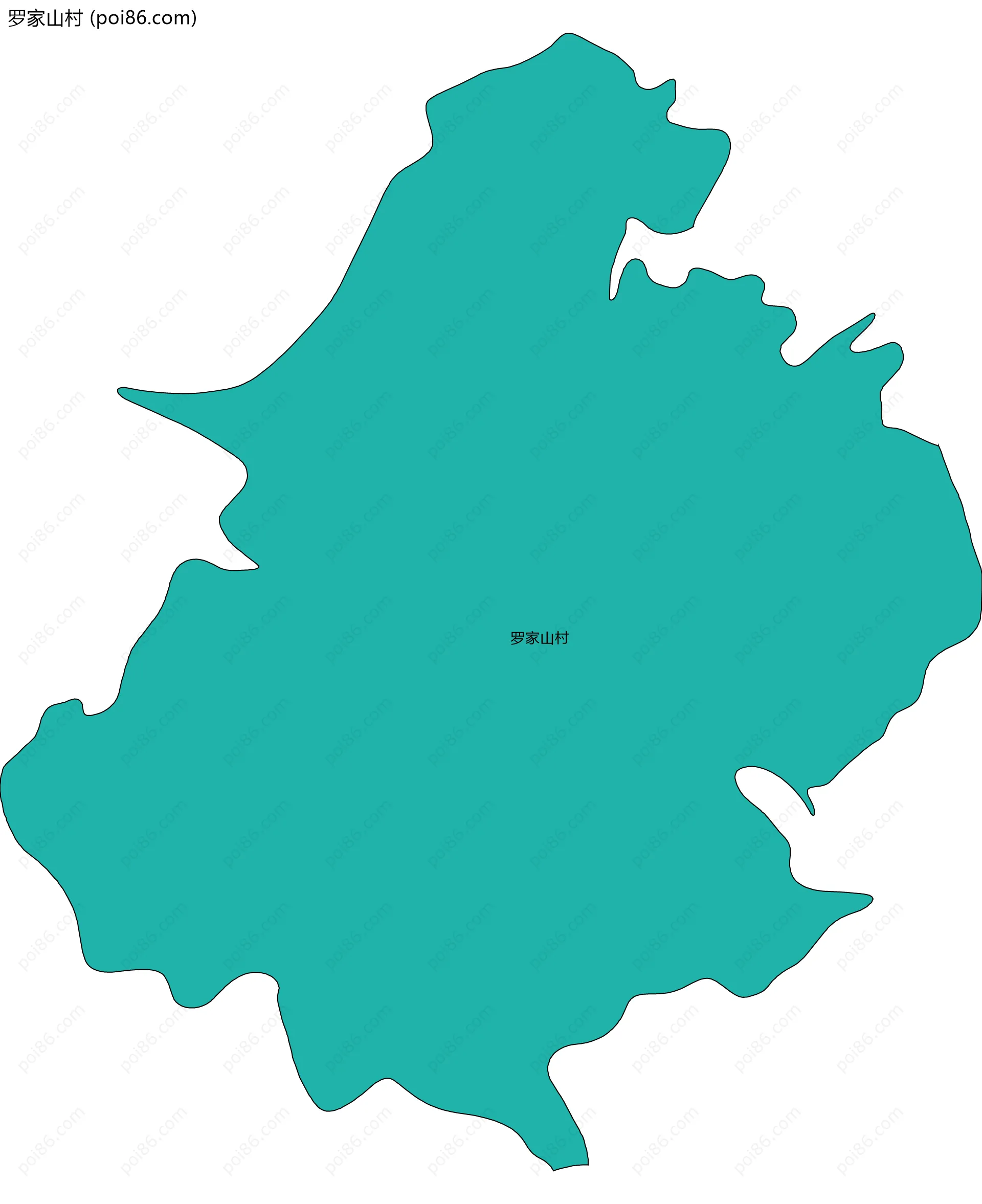罗家山村边界地图