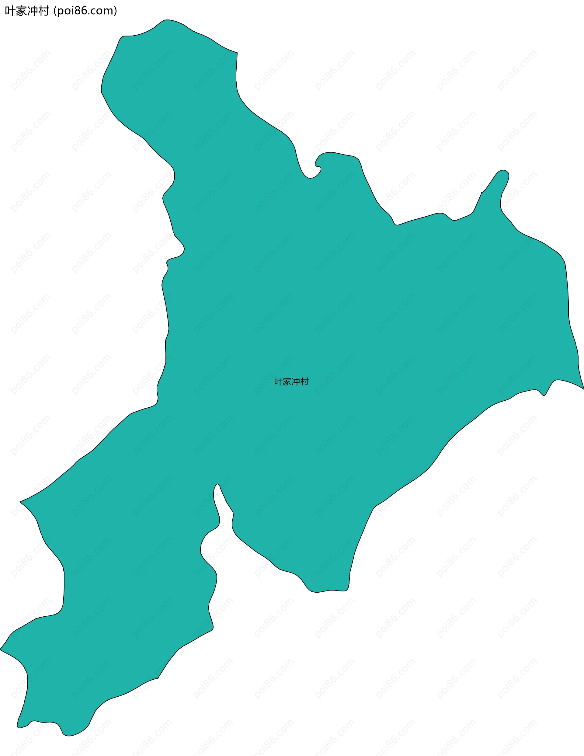 叶家冲村边界地图
