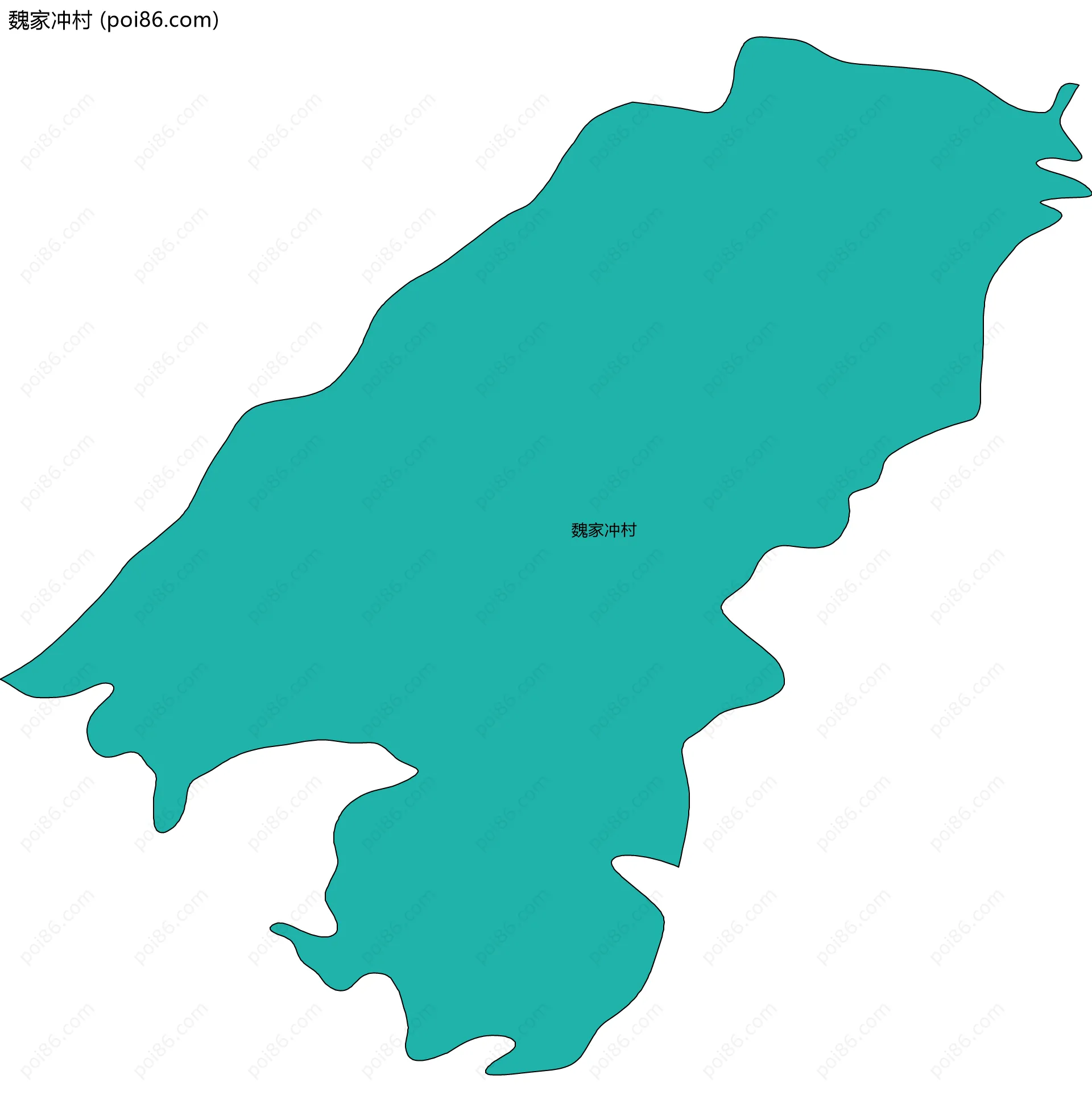 魏家冲村边界地图