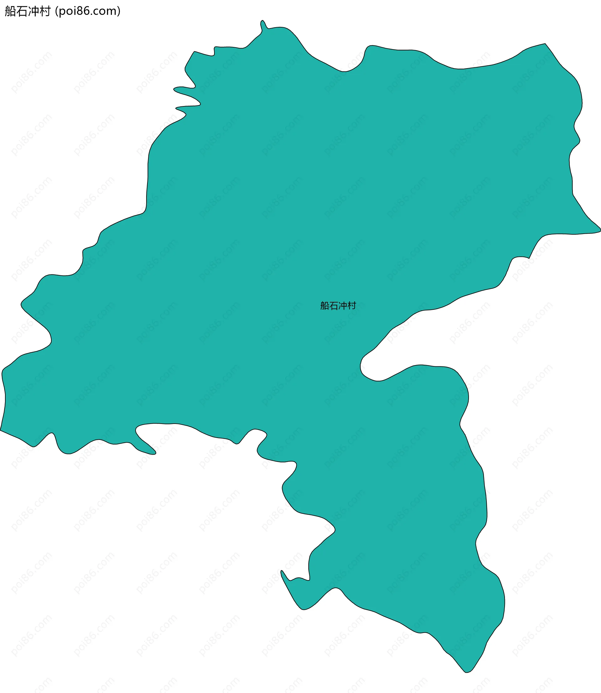 船石冲村边界地图