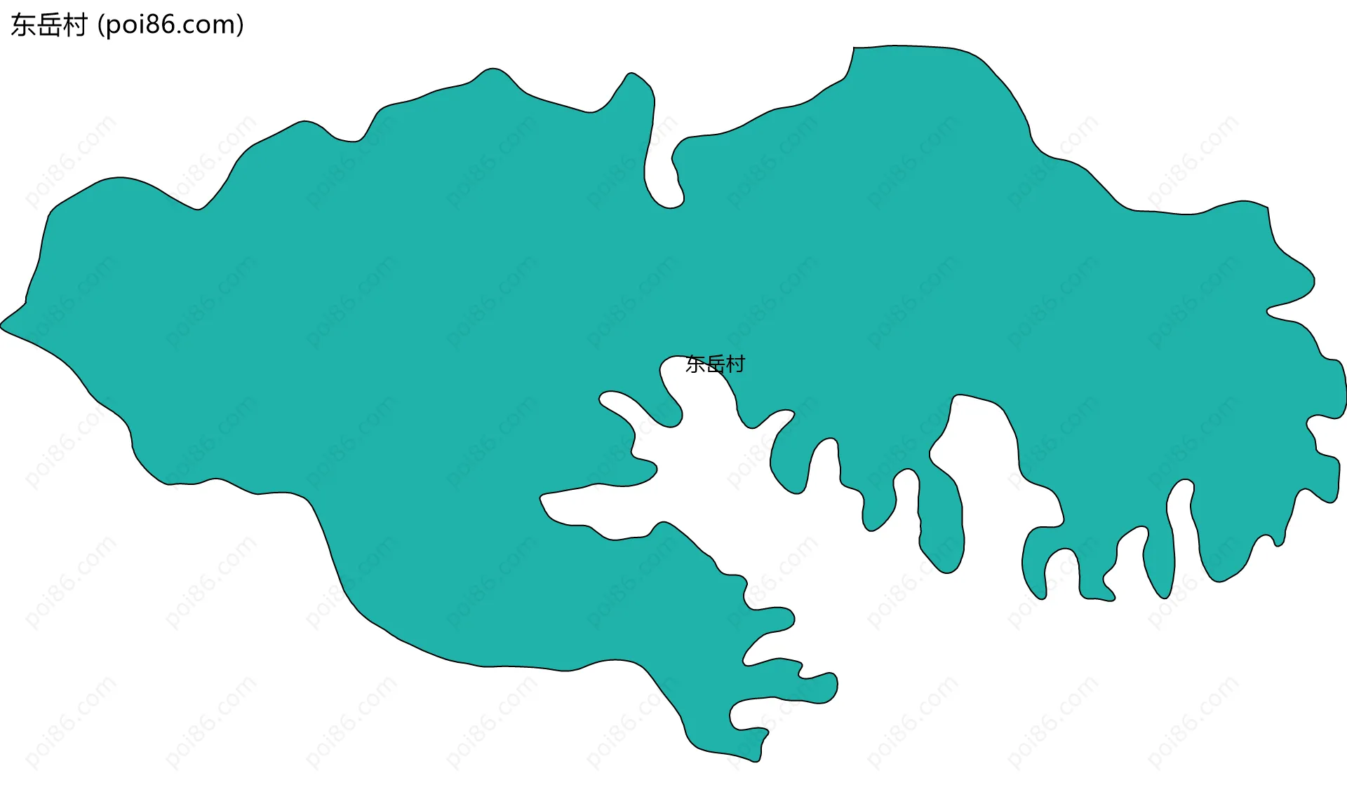 东岳村边界地图