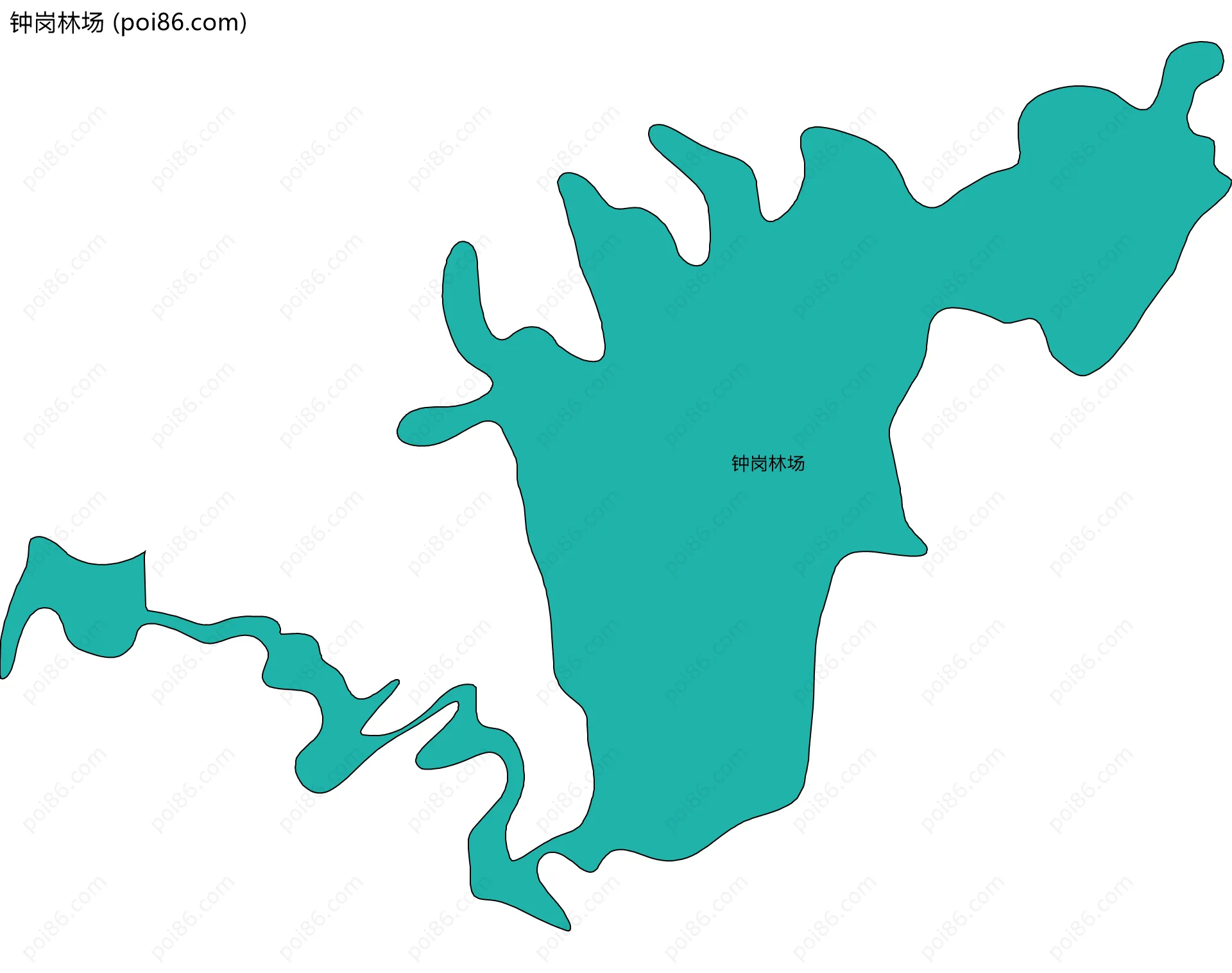 钟岗林场边界地图