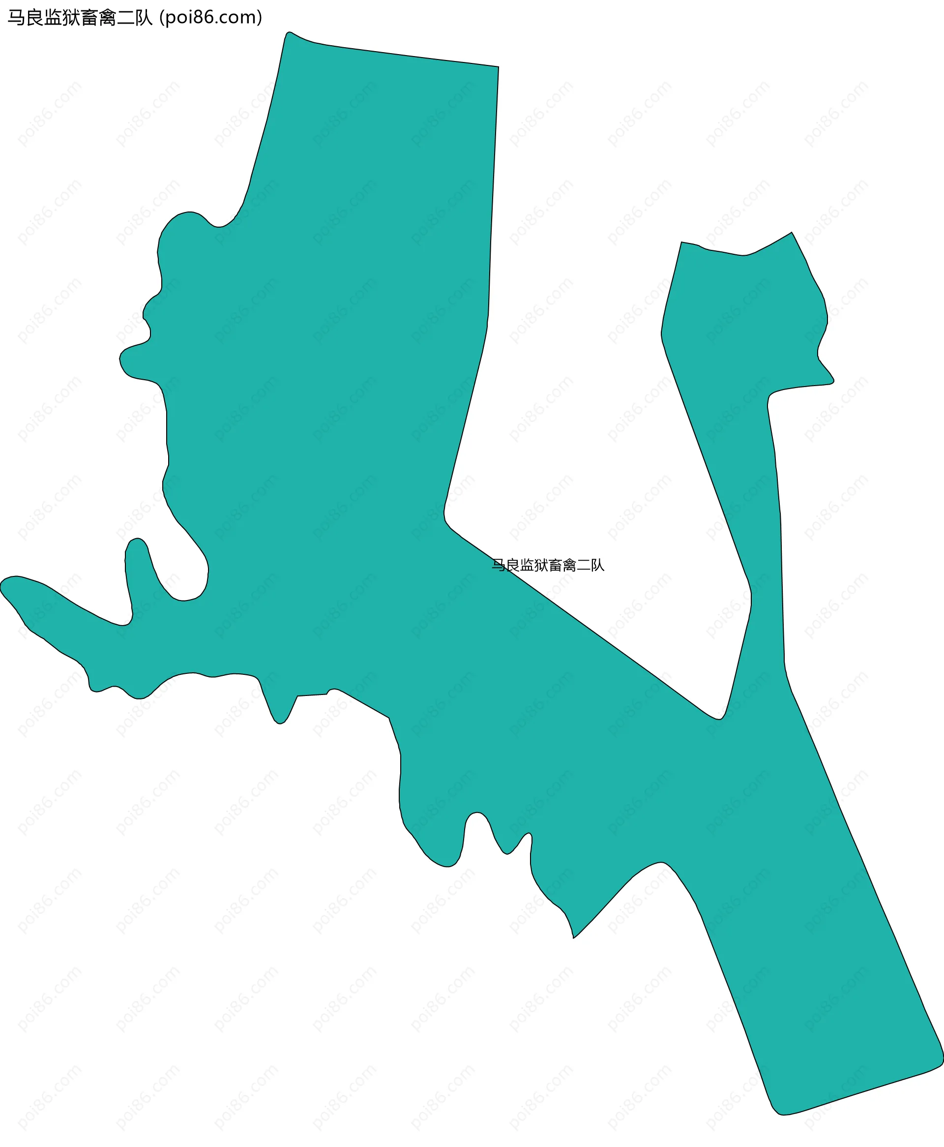 马良监狱畜禽二队边界地图