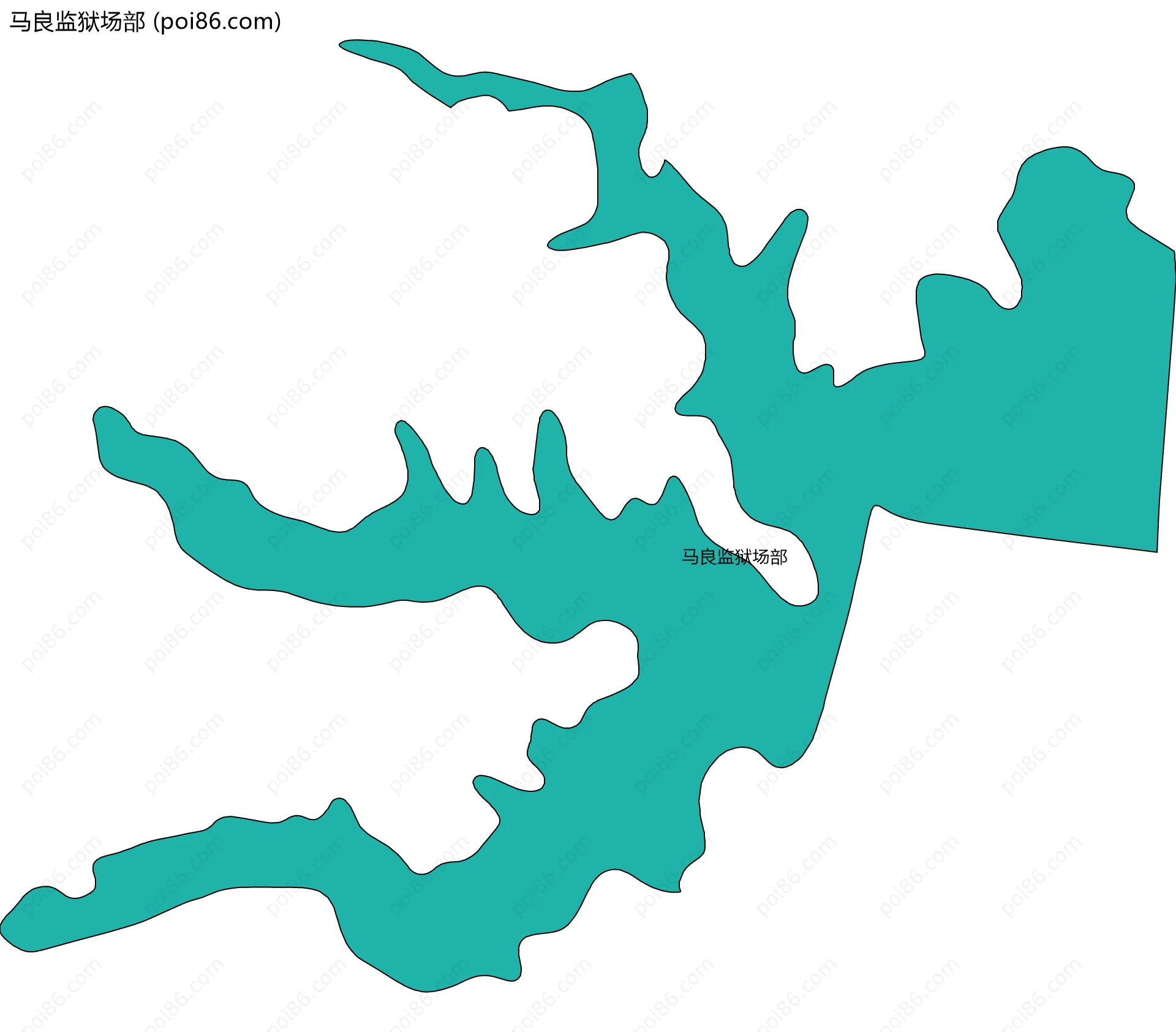 马良监狱场部边界地图