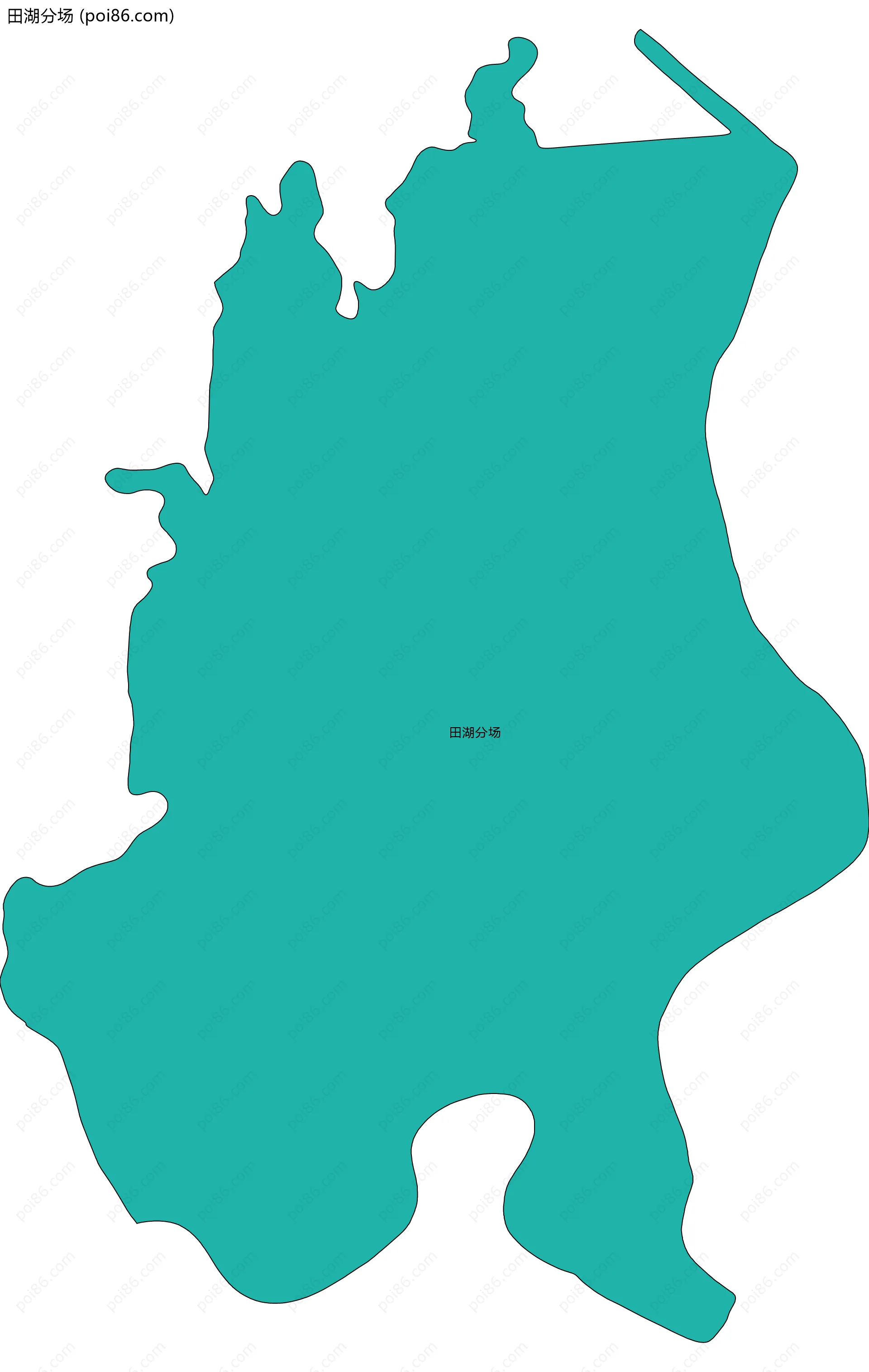 田湖分场边界地图