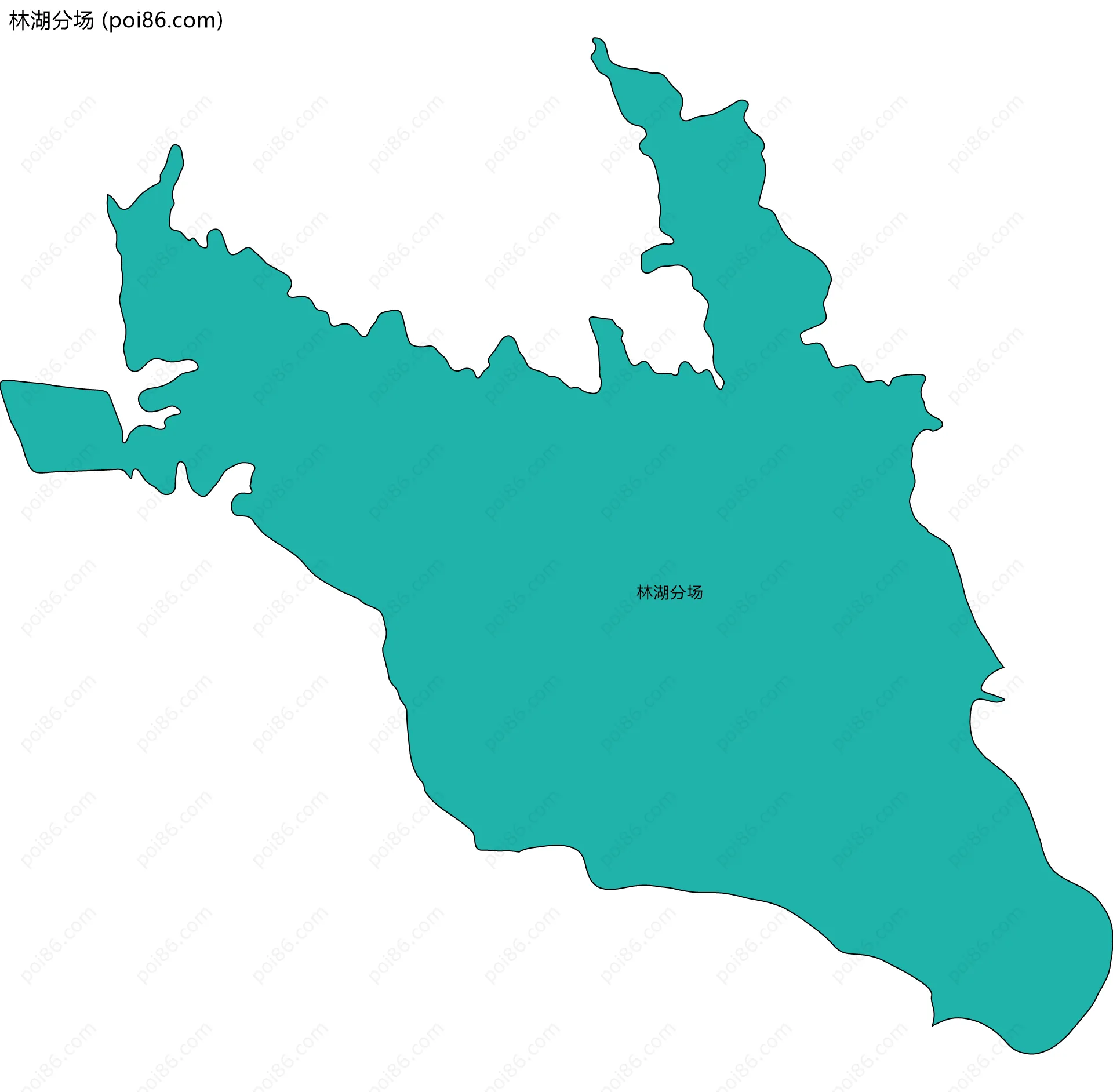 林湖分场边界地图