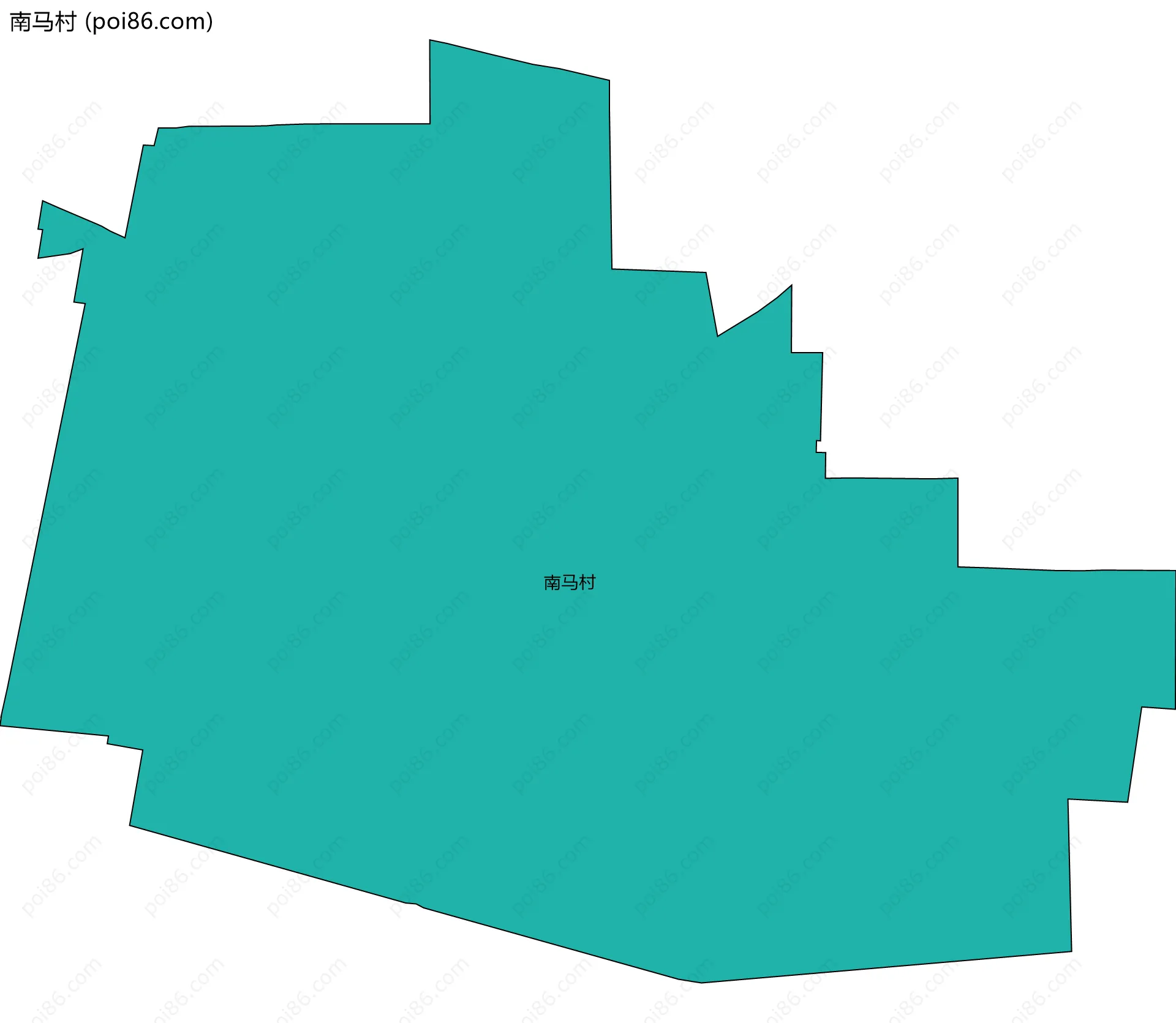 南马村边界地图