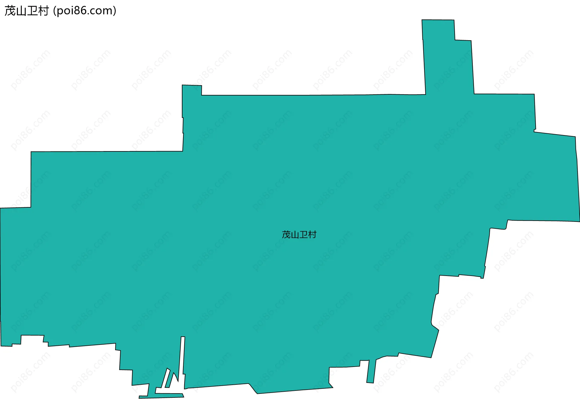 茂山卫村边界地图