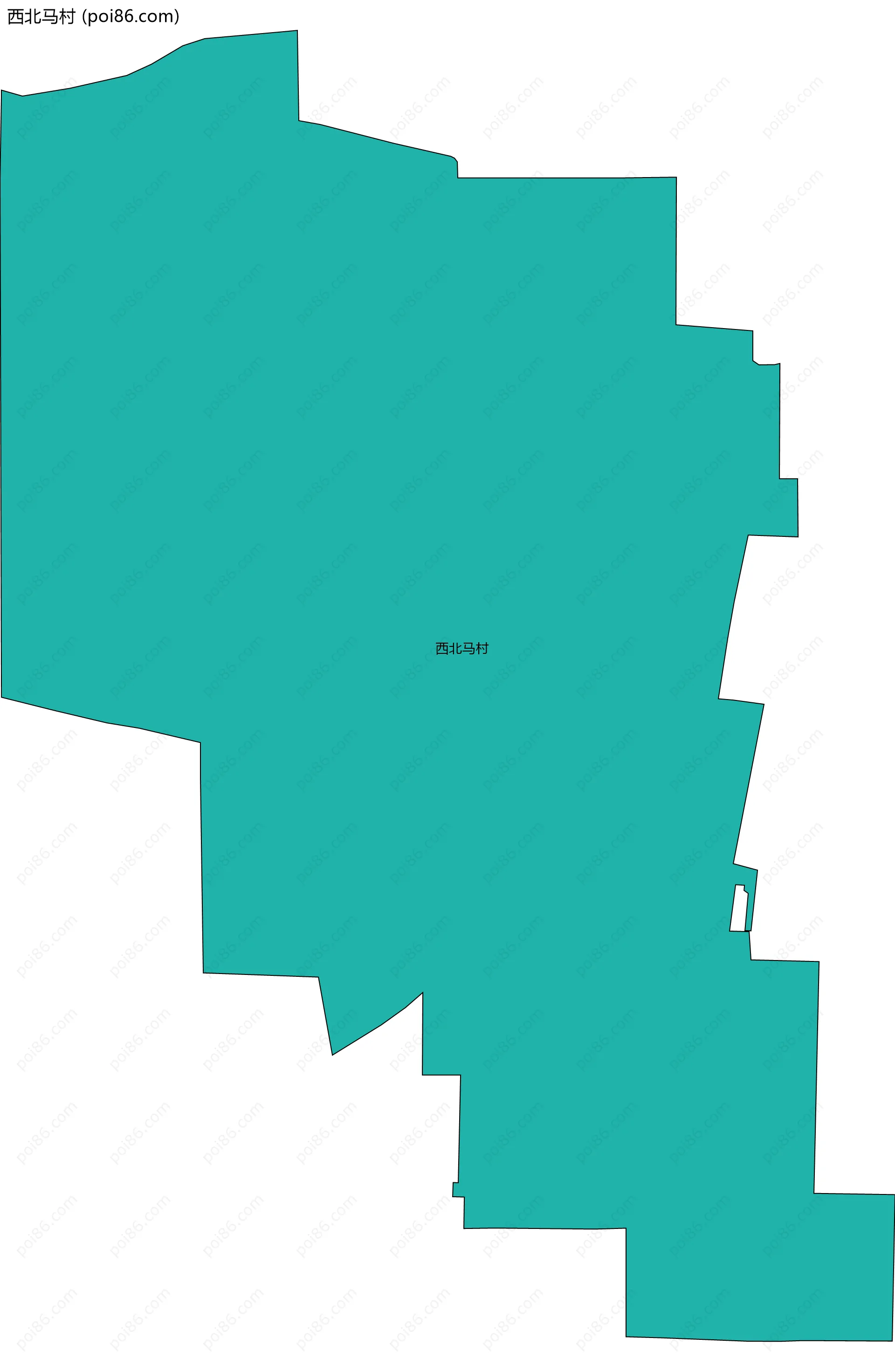 西北马村边界地图