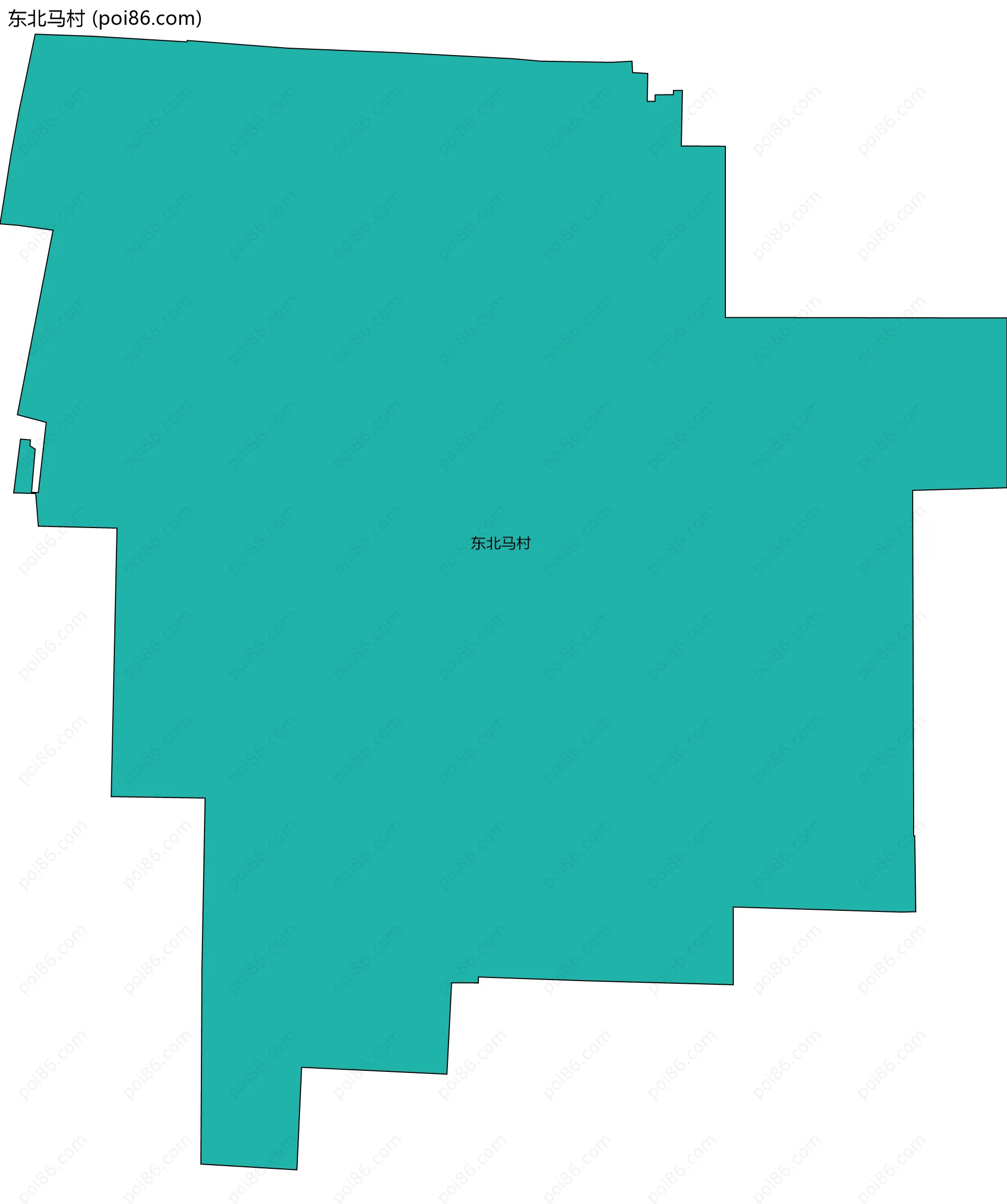 东北马村边界地图