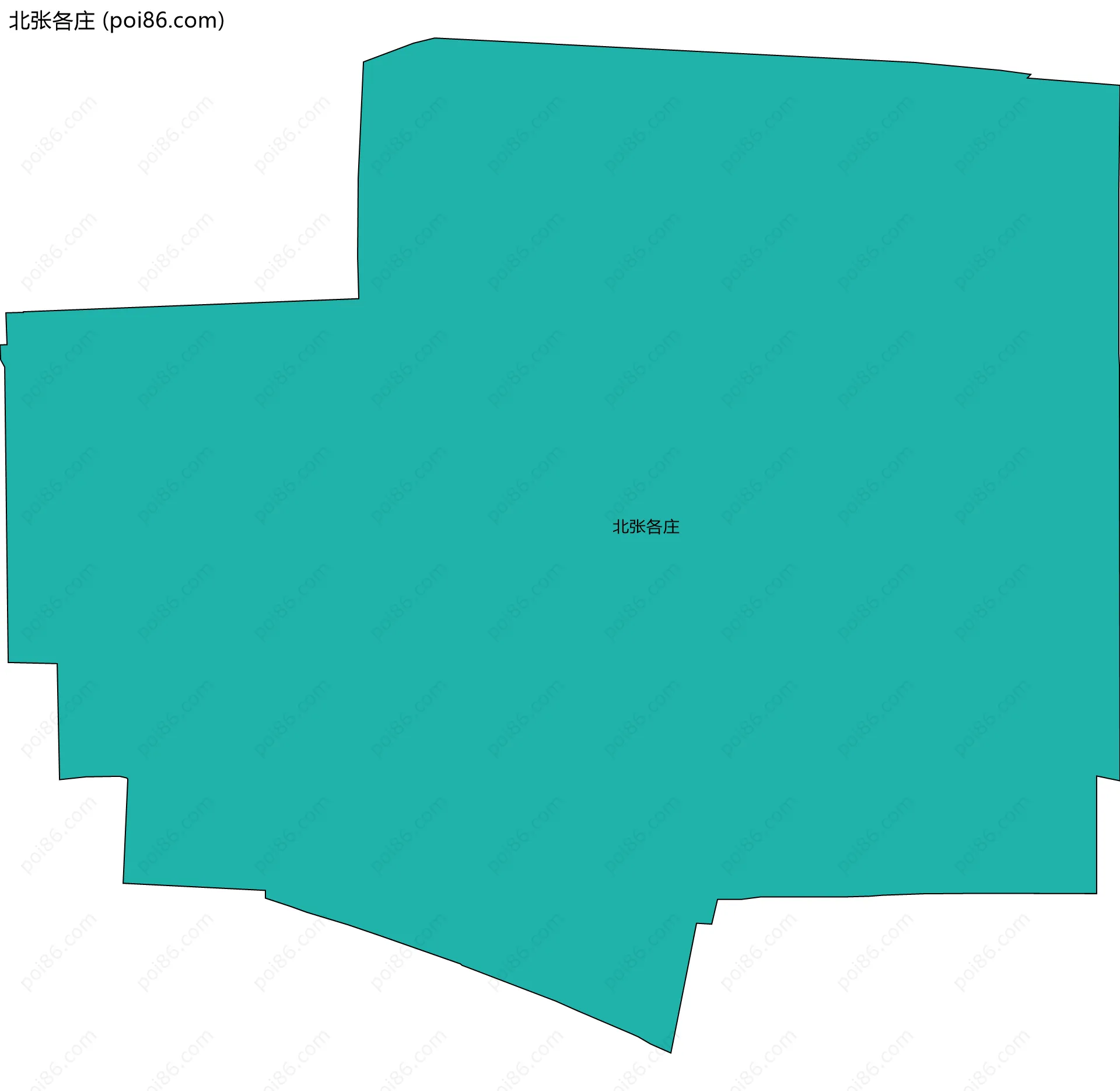 北张各庄边界地图
