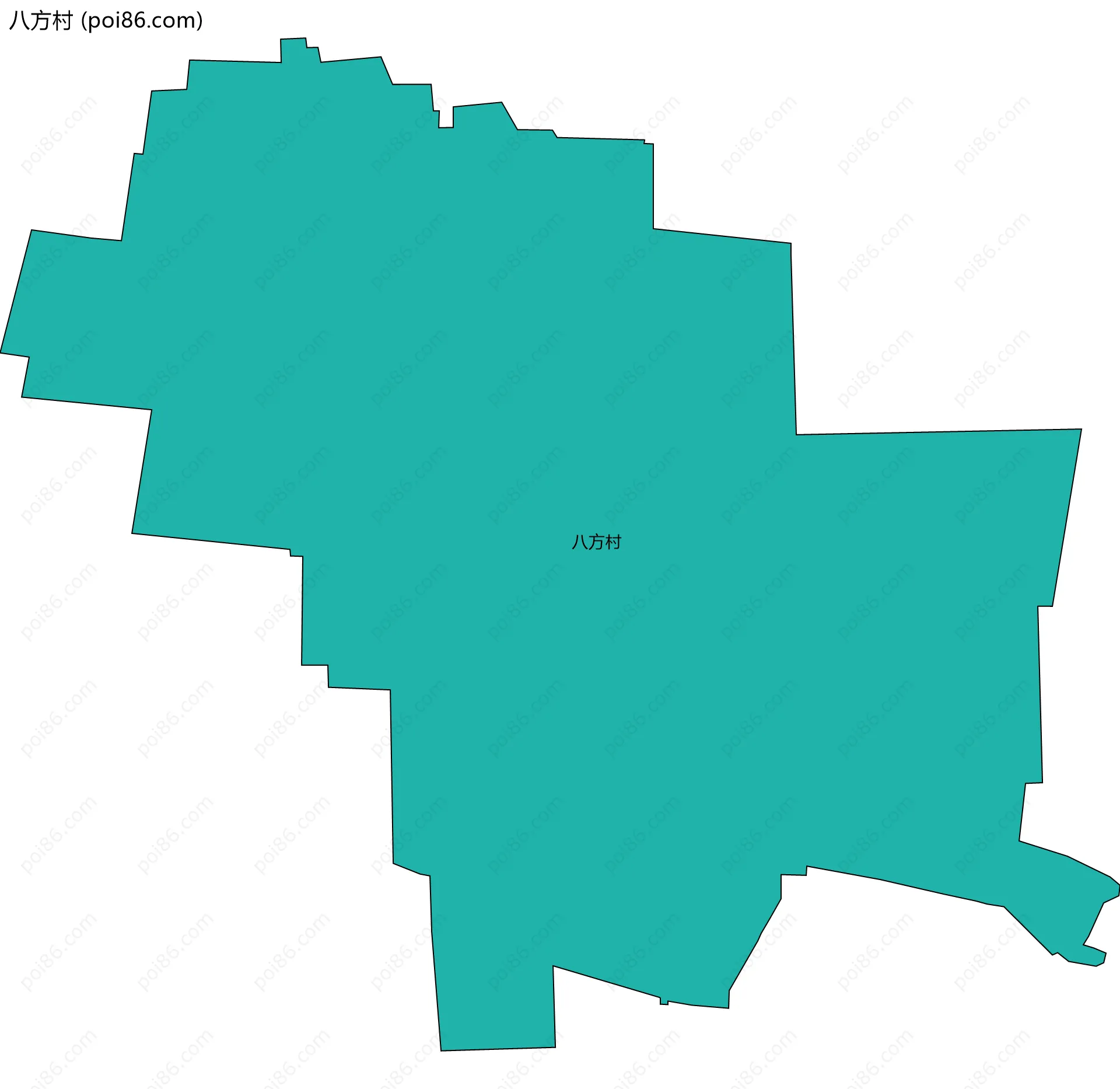 八方村边界地图