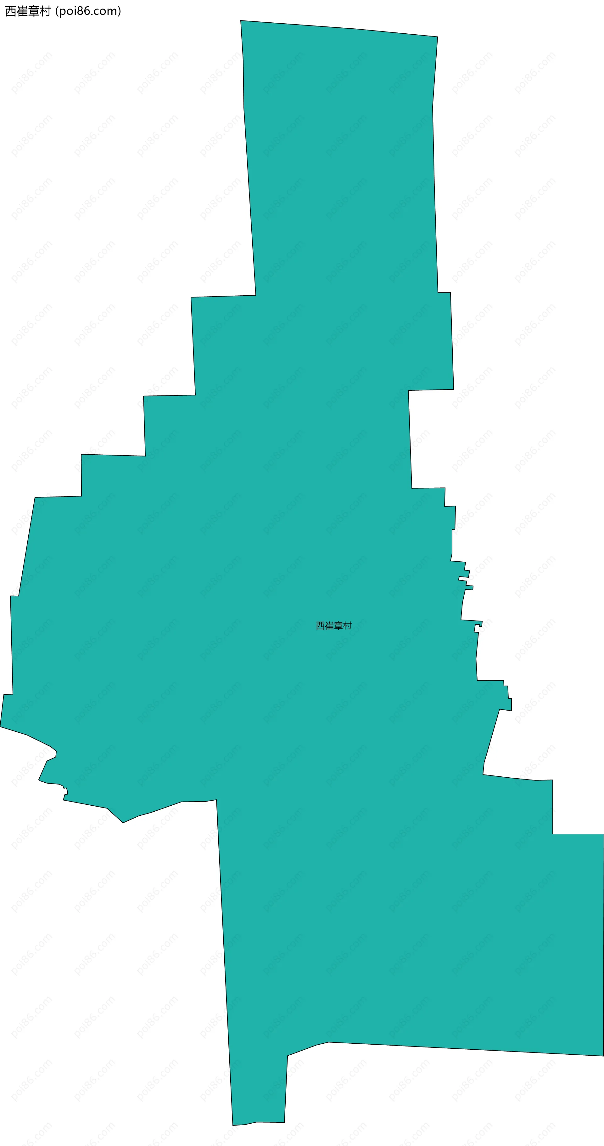 西崔章村边界地图