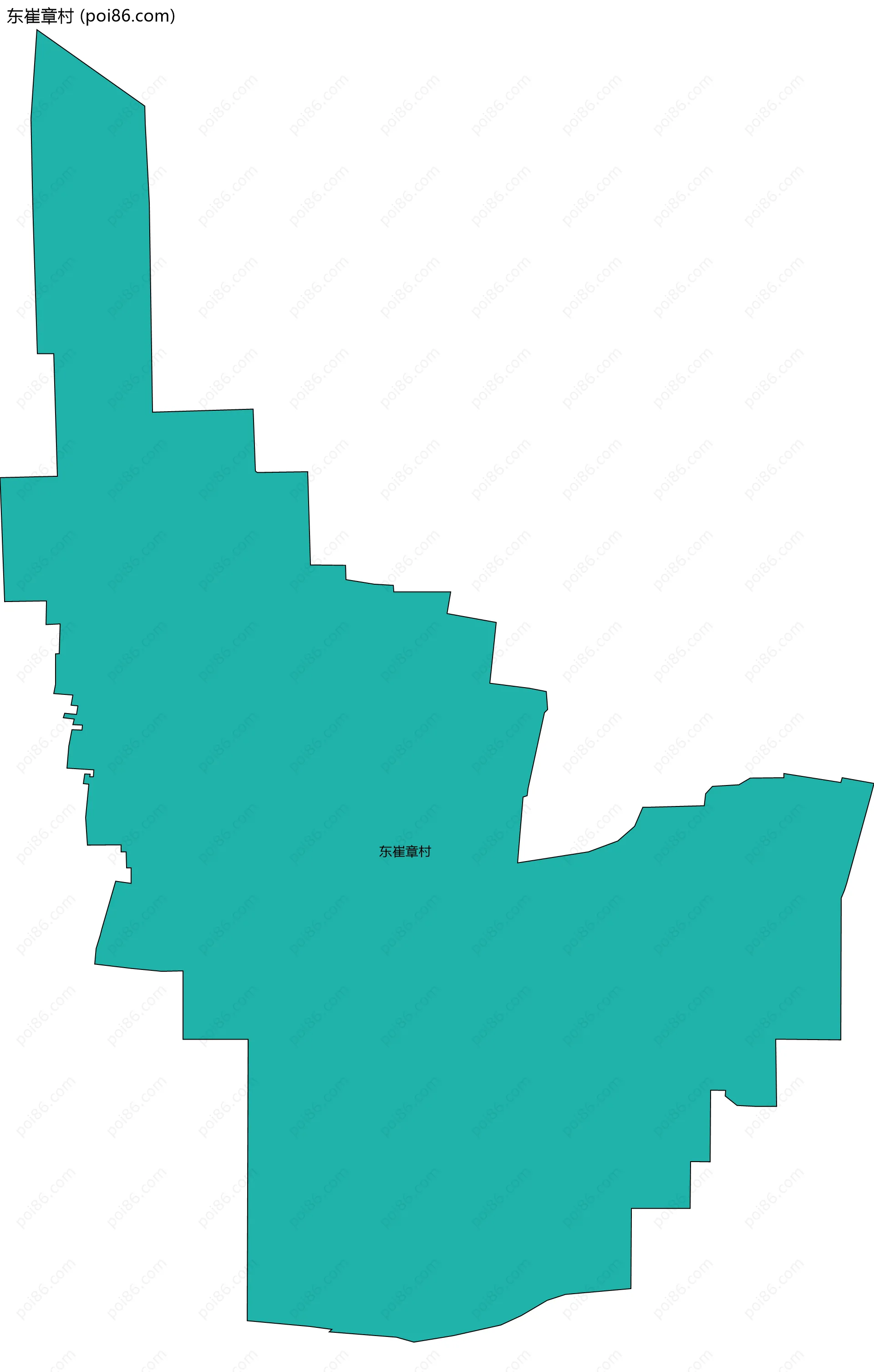 东崔章村边界地图