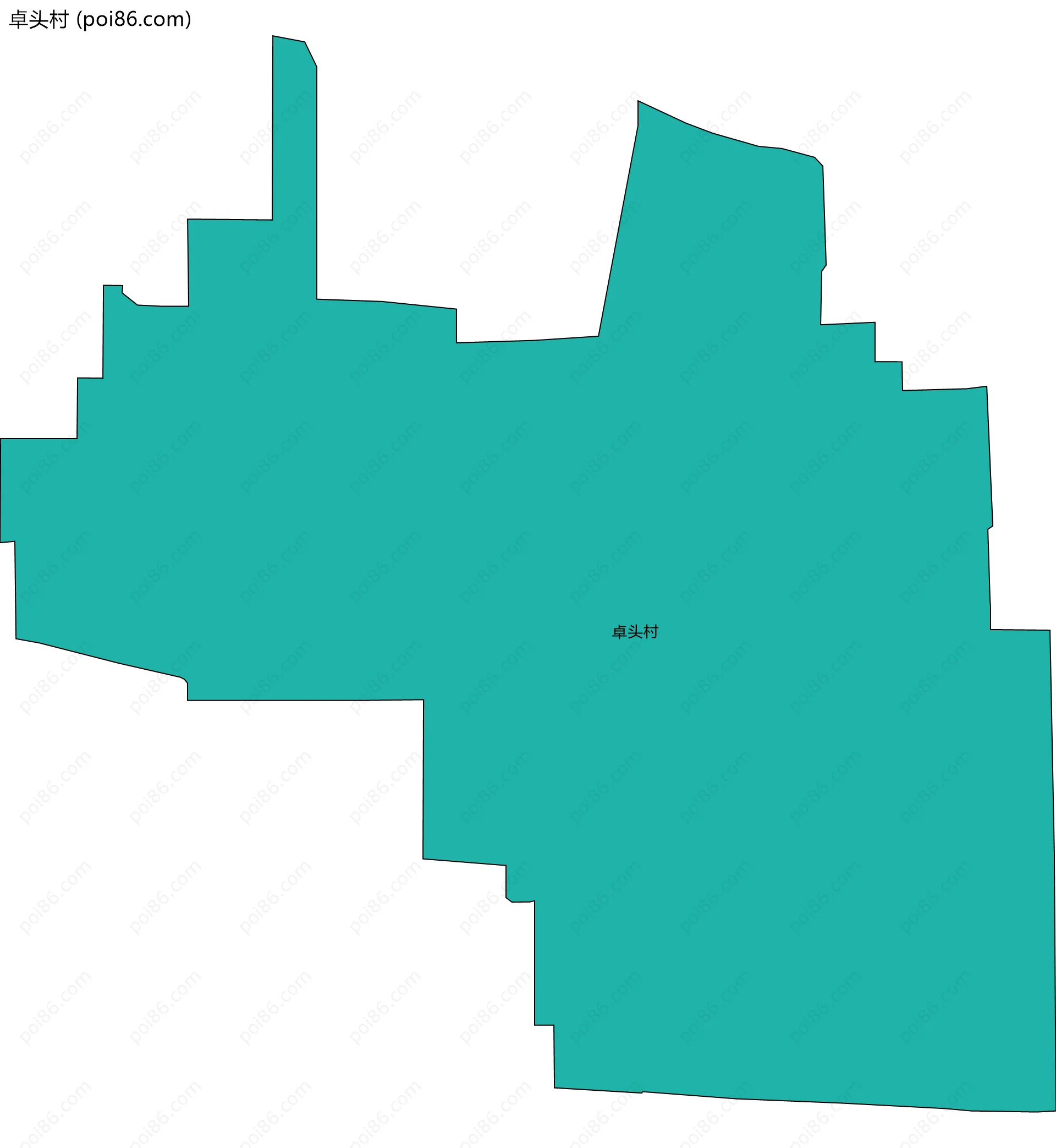 卓头村边界地图