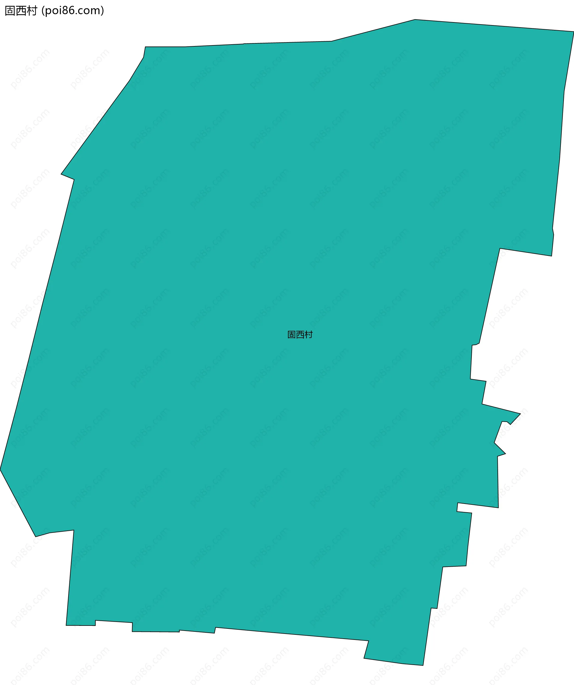 固西村边界地图