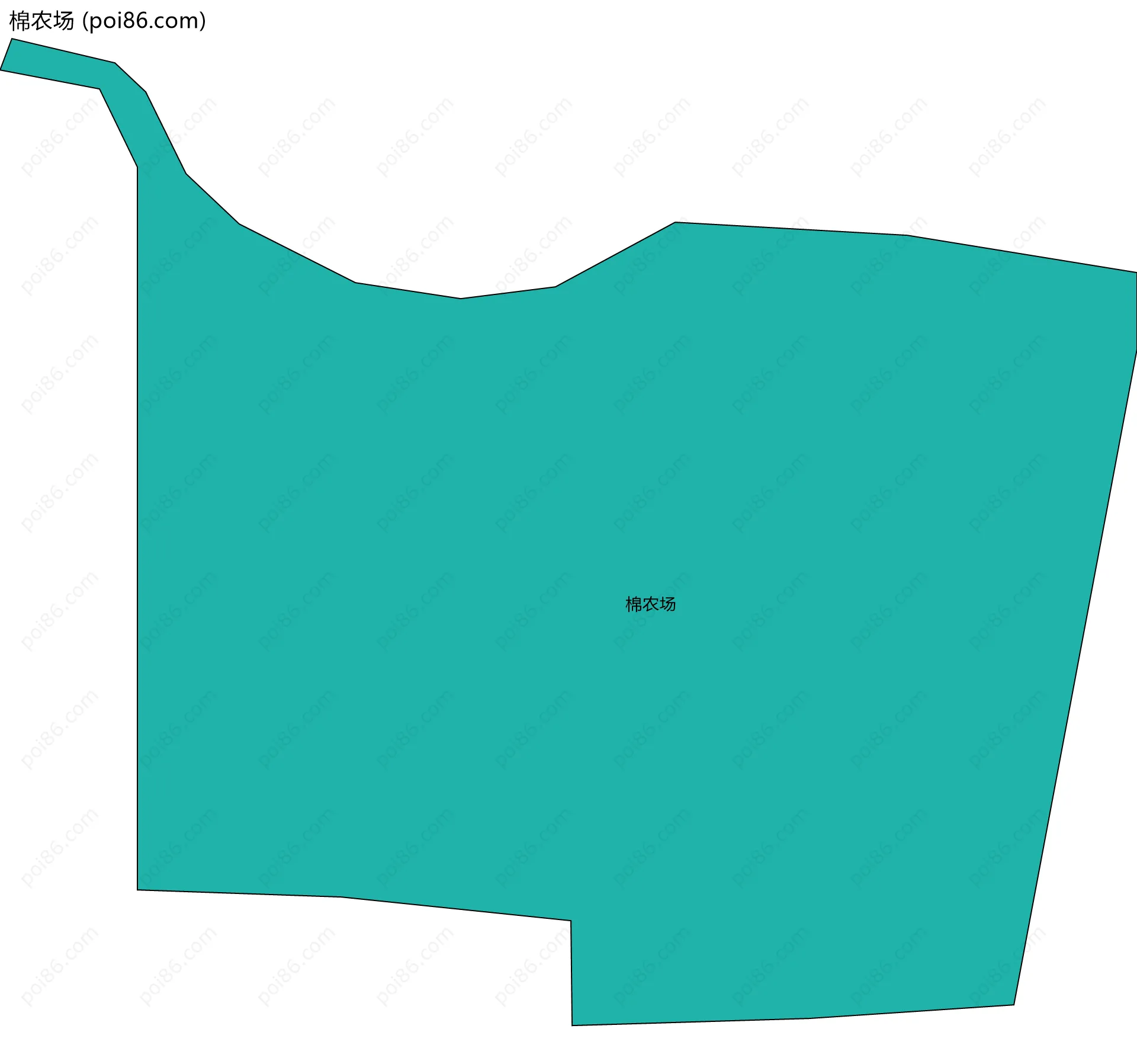 棉农场边界地图