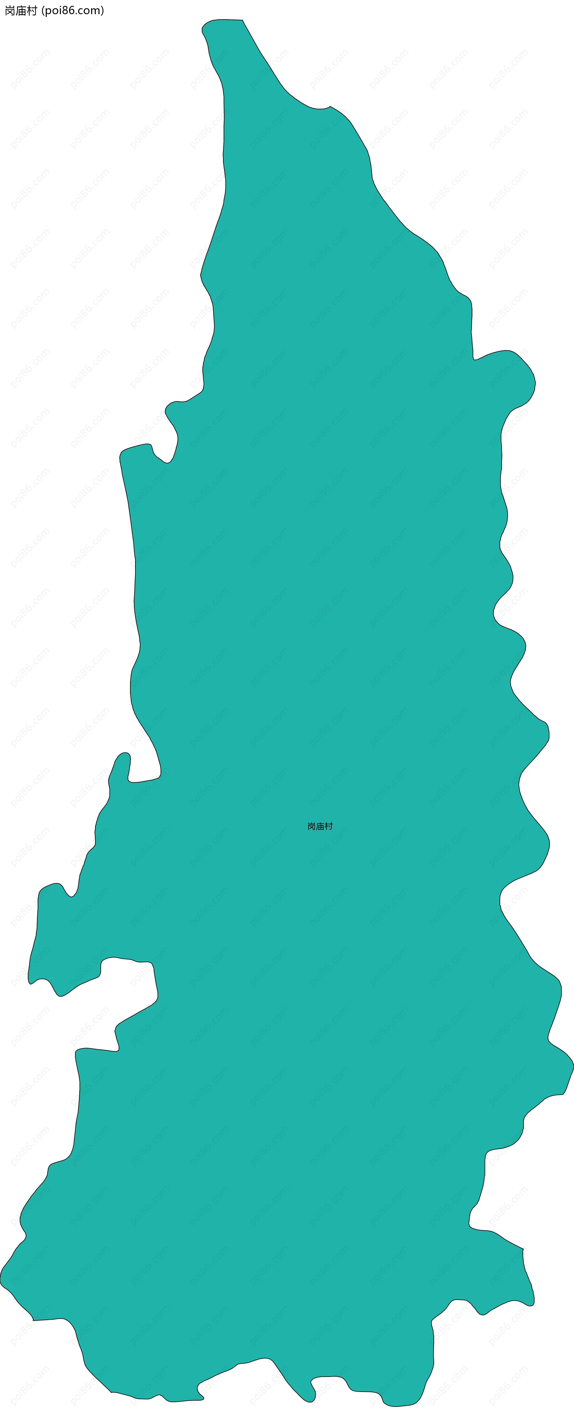 岗庙村边界地图