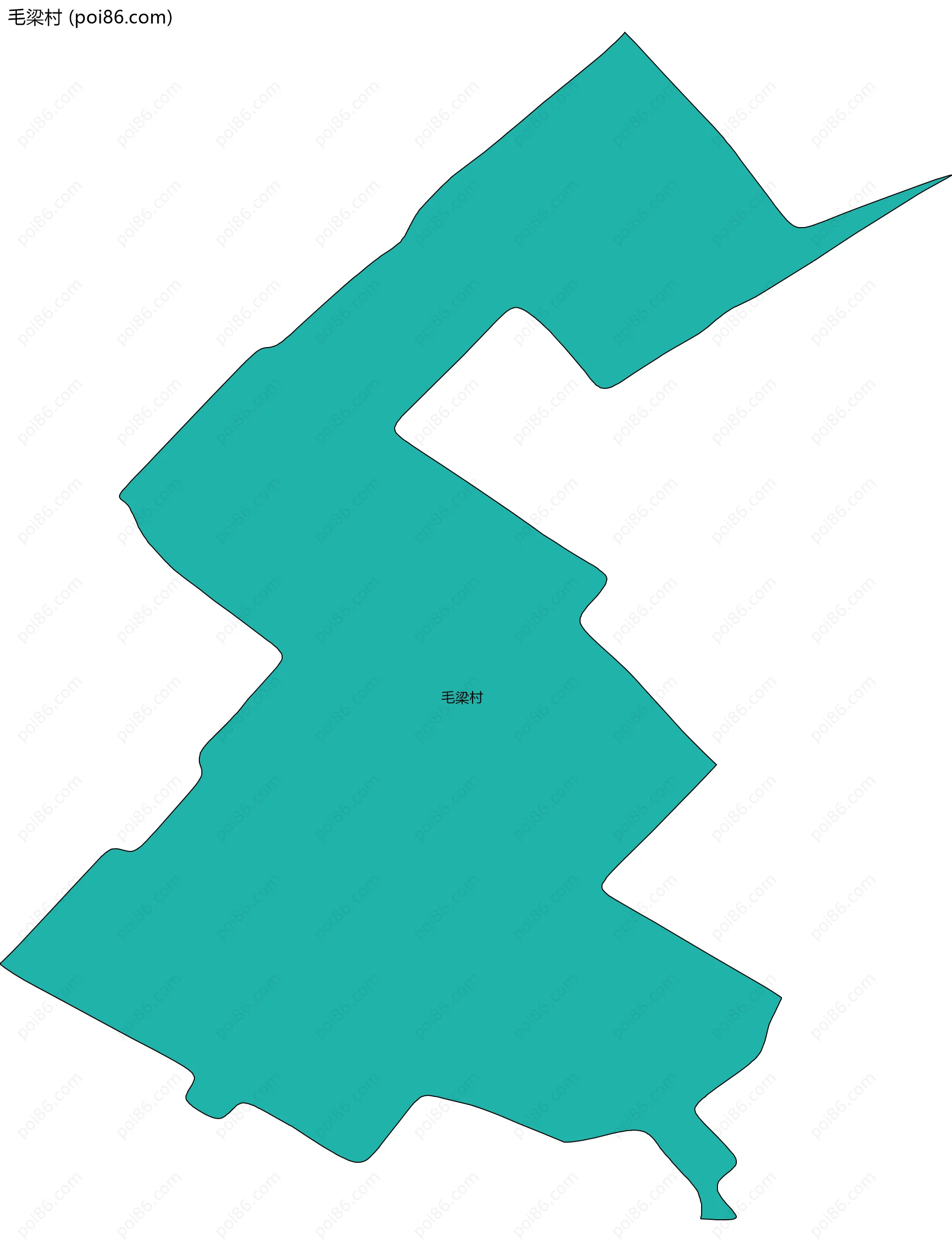 毛梁村边界地图