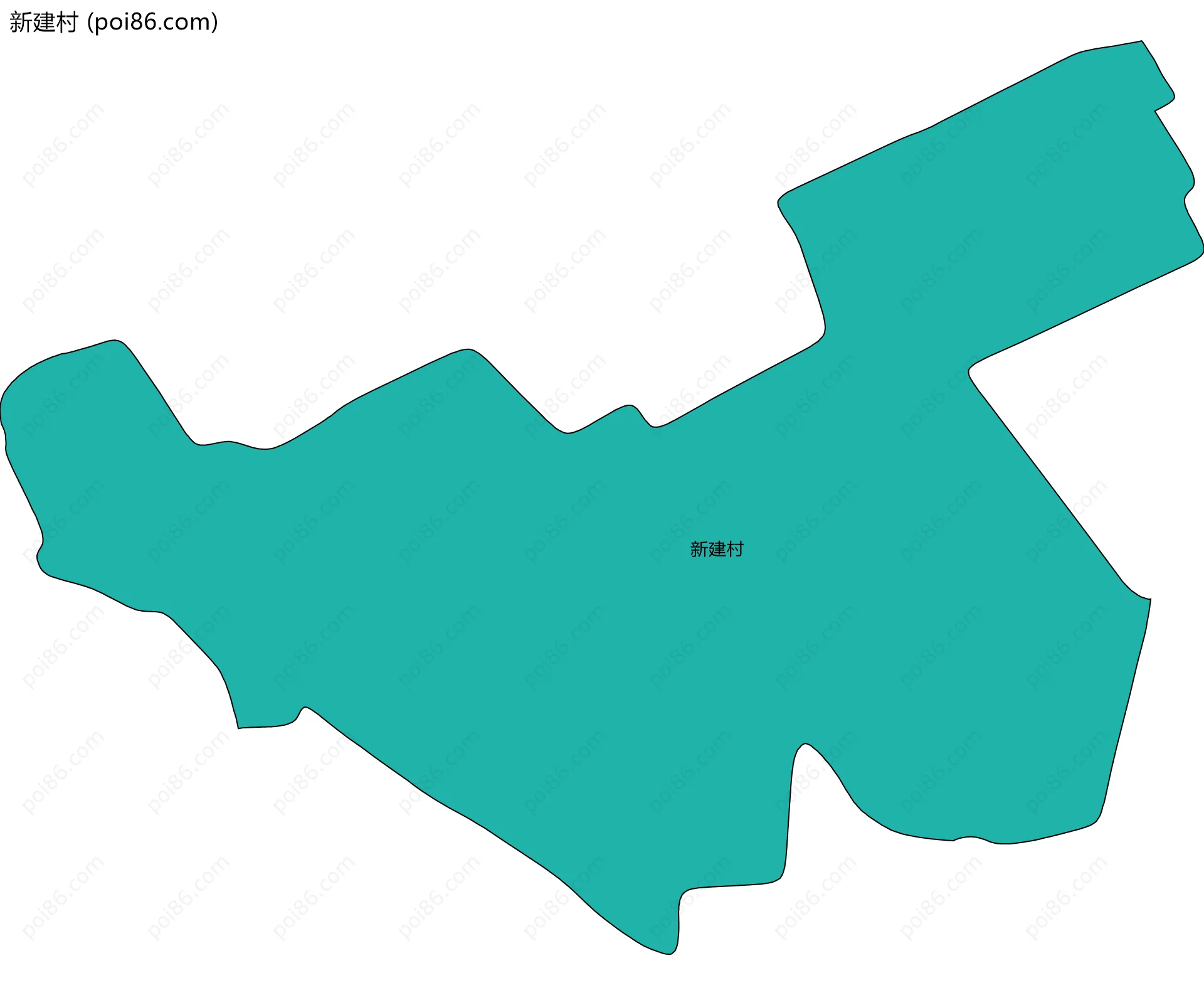 新建村边界地图