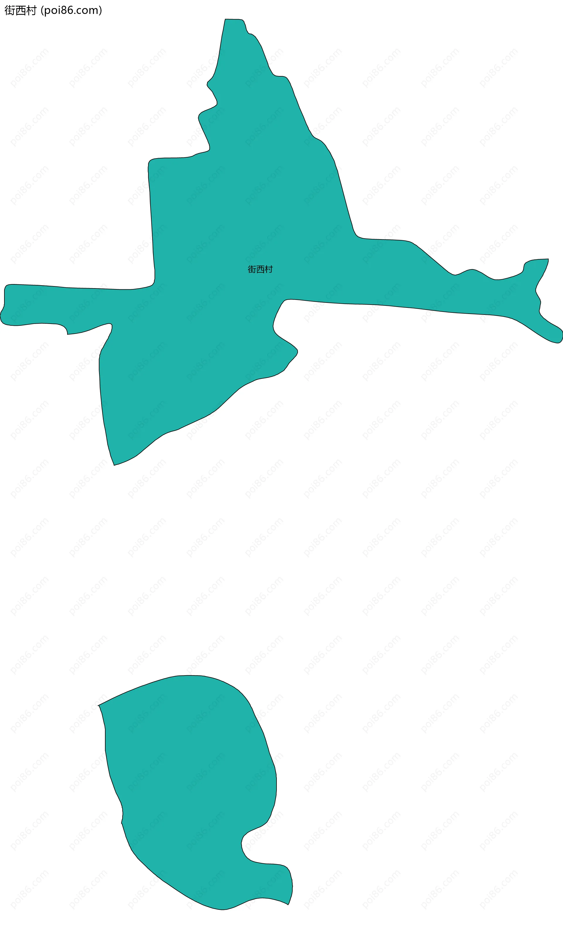 街西村边界地图