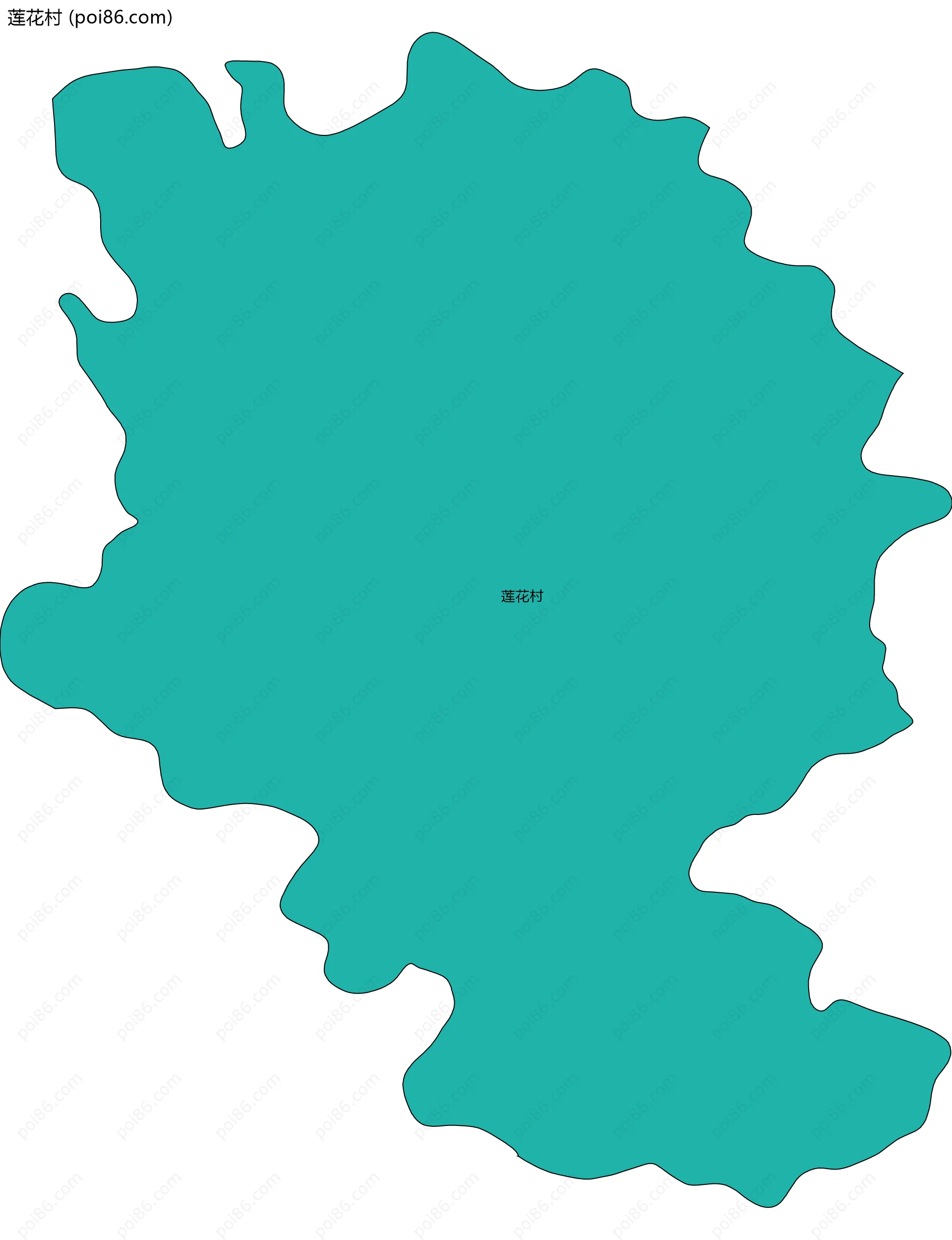 莲花村边界地图