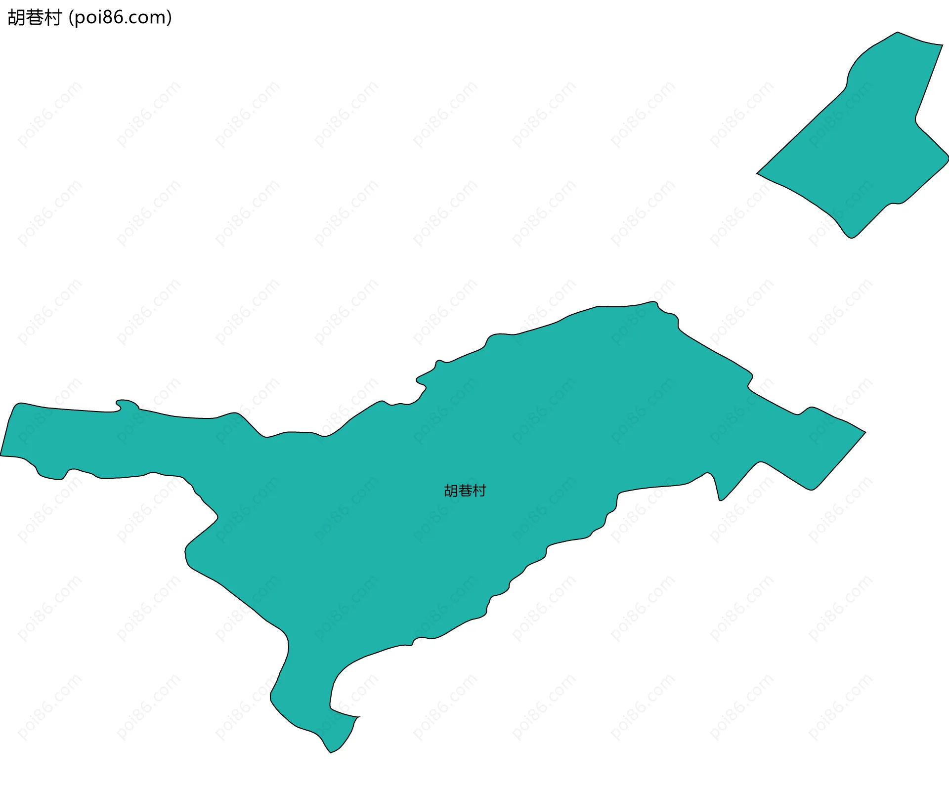 胡巷村边界地图
