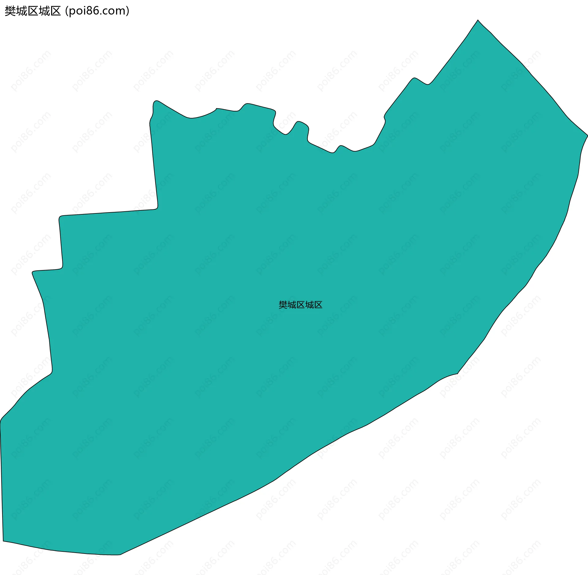 樊城区城区边界地图