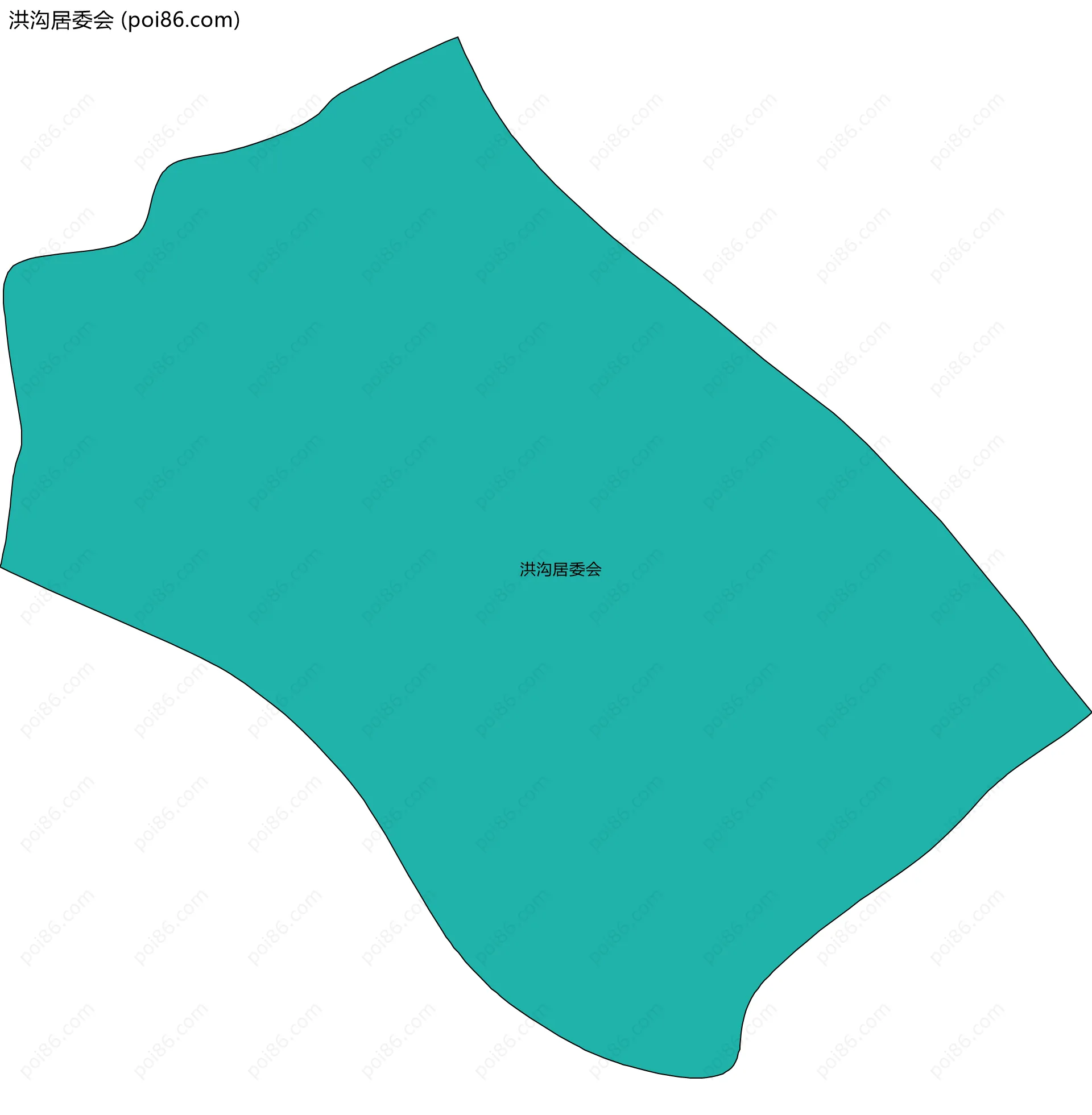 洪沟居委会边界地图