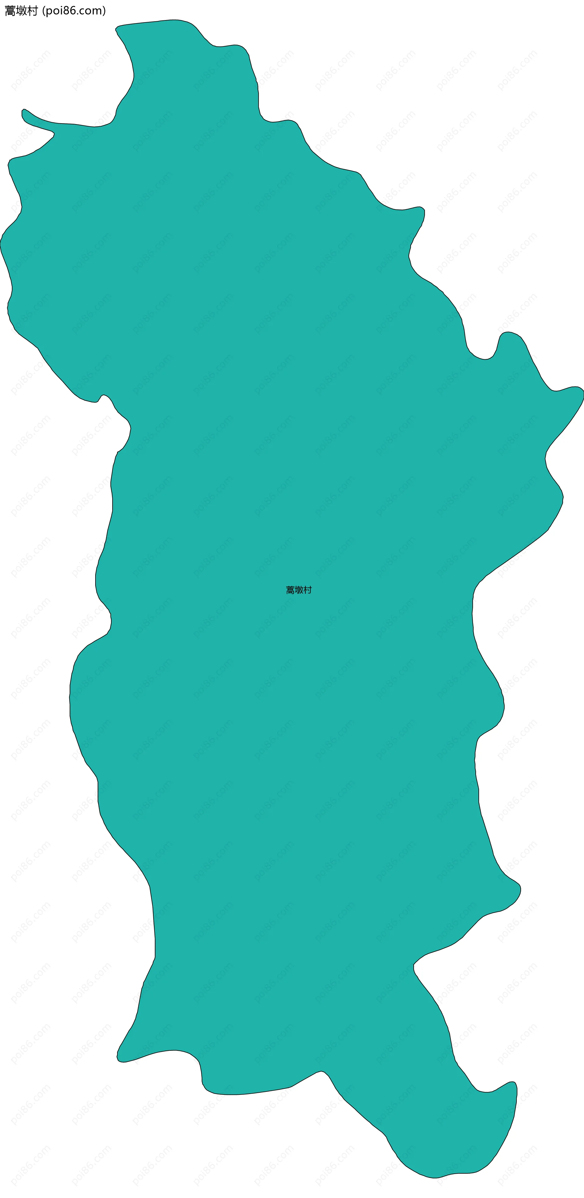 蒿墩村边界地图