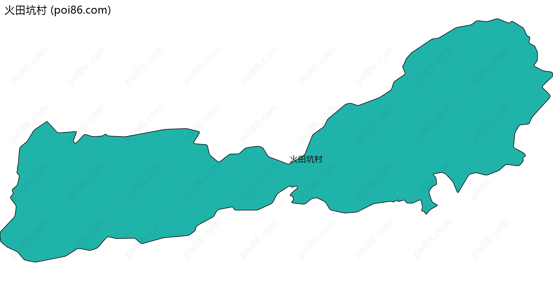 火田坑村边界地图