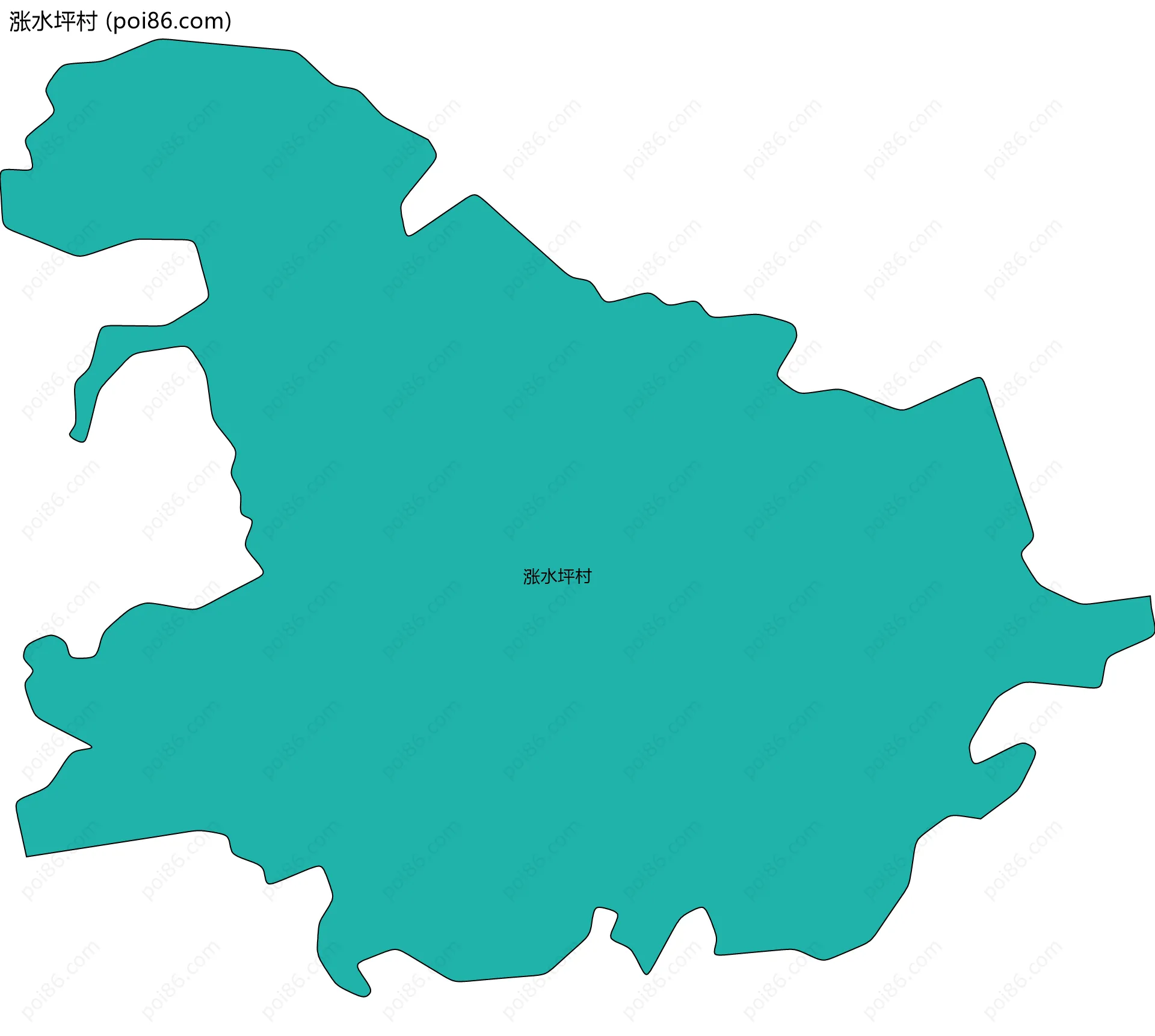 涨水坪村边界地图