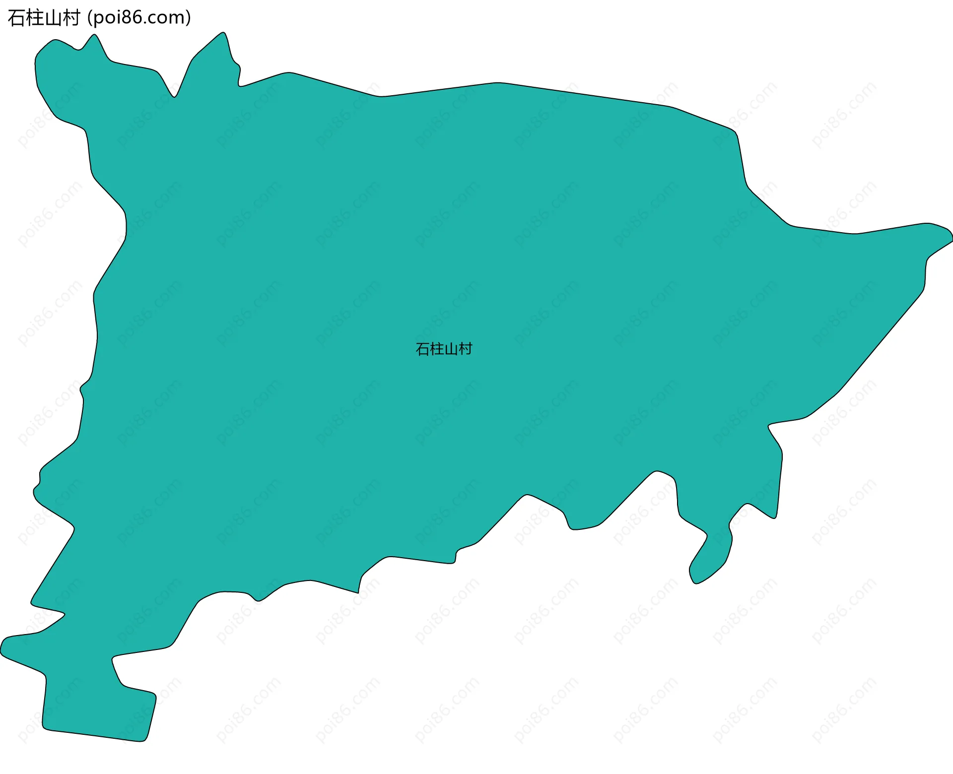 石柱山村边界地图