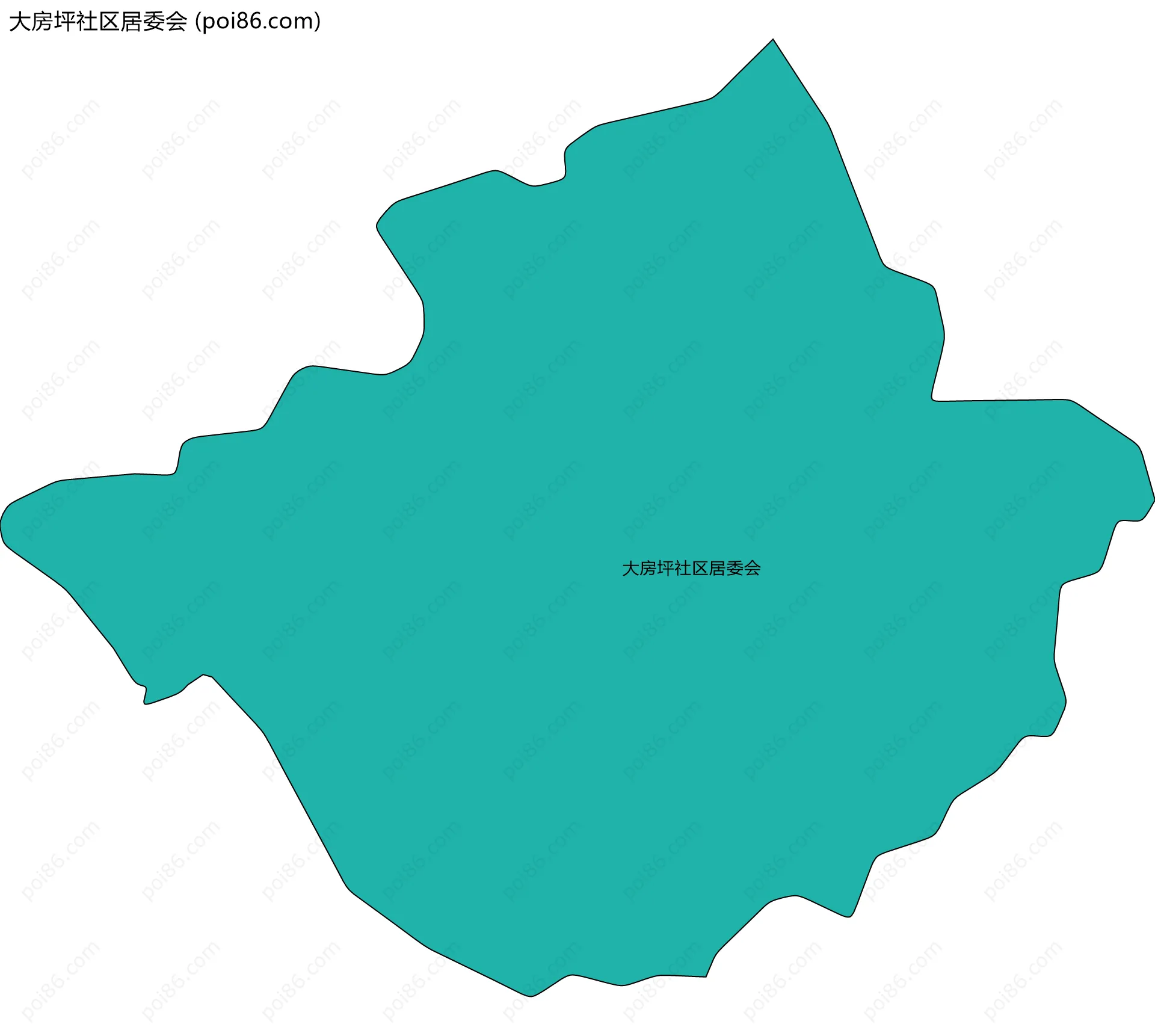 大房坪社区居委会边界地图