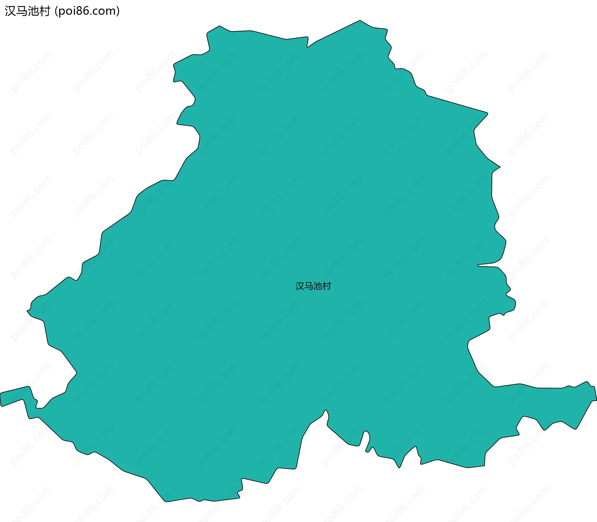 汉马池村边界地图