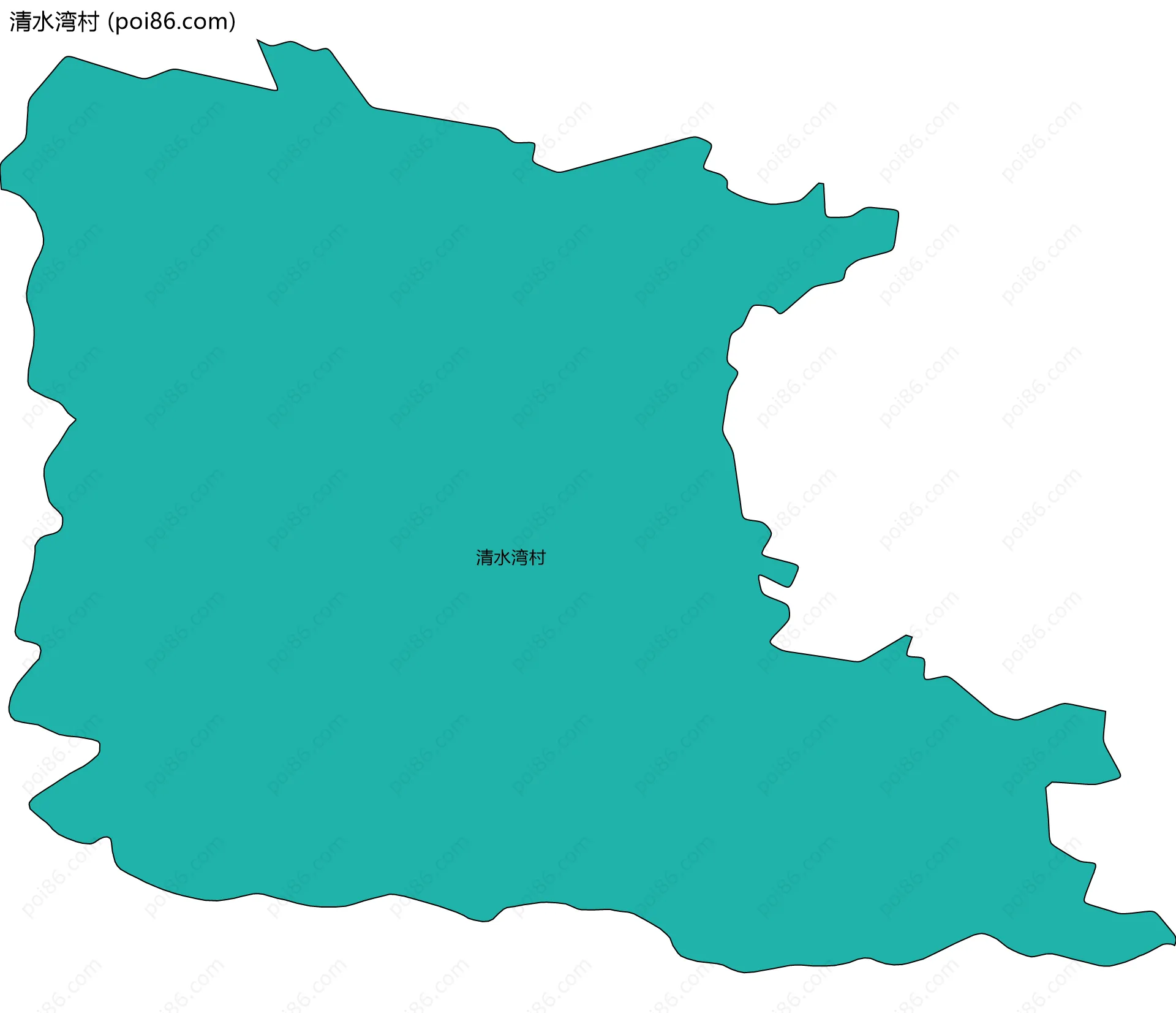 清水湾村边界地图