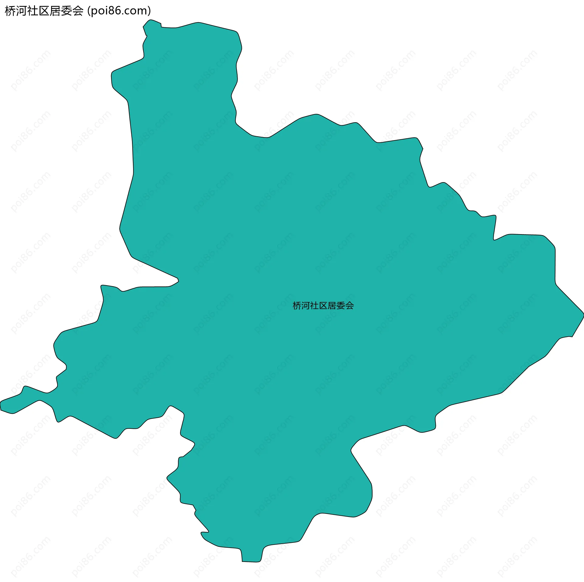 桥河社区居委会边界地图