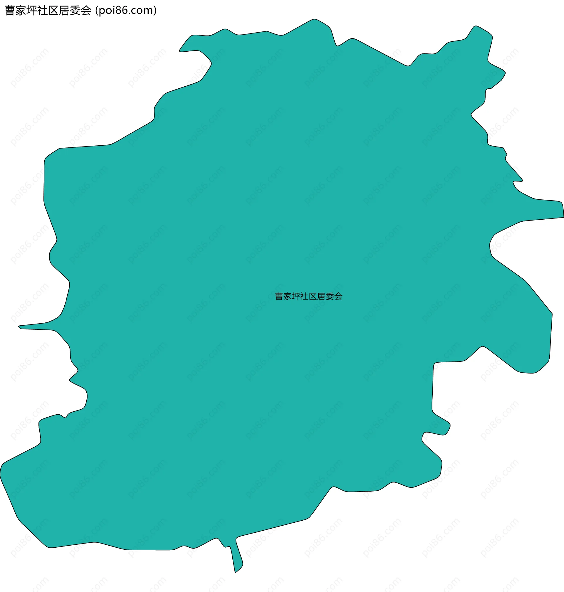 曹家坪社区居委会边界地图