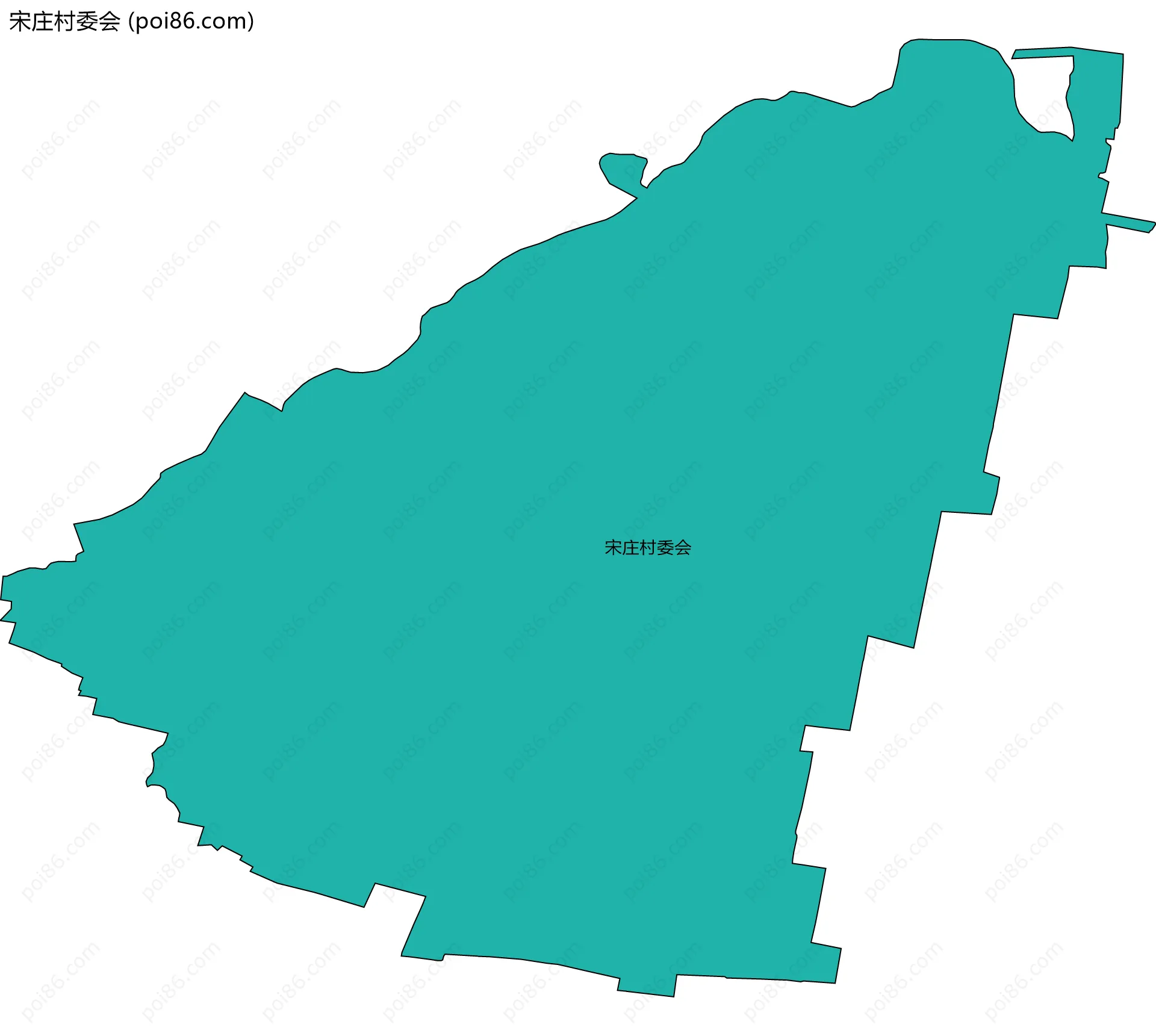 宋庄村委会边界地图