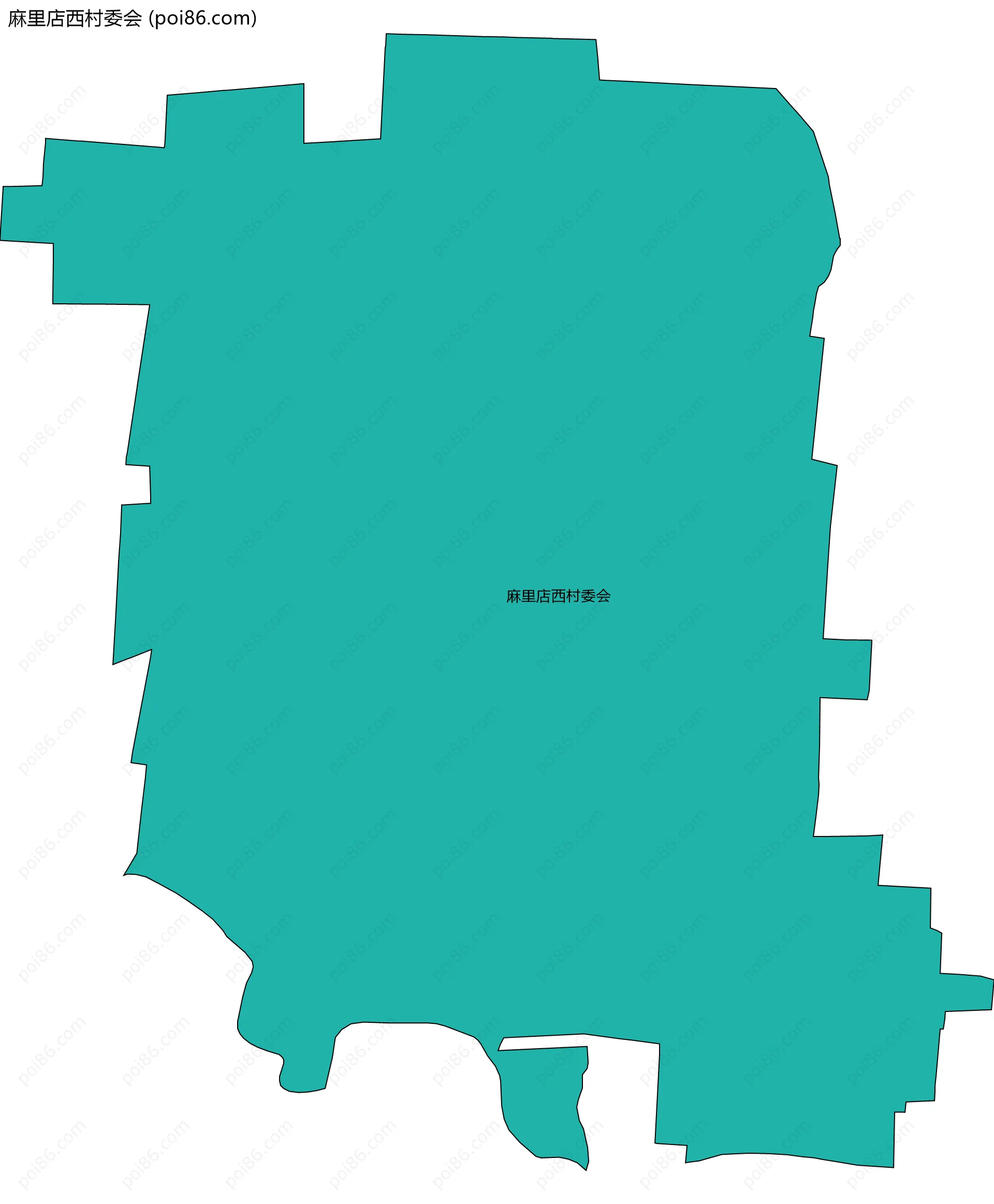 麻里店西村委会边界地图