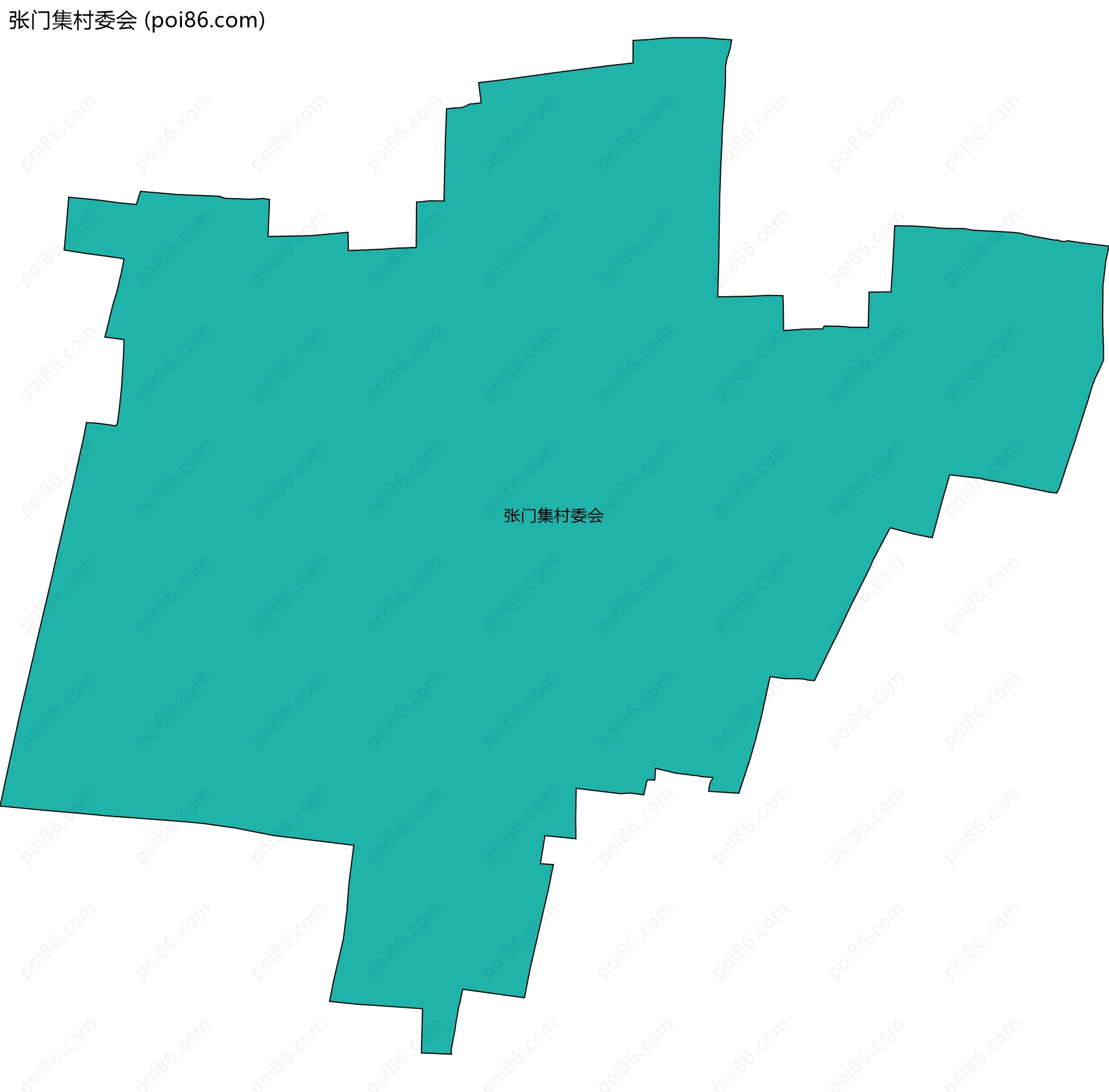 张门集村委会边界地图