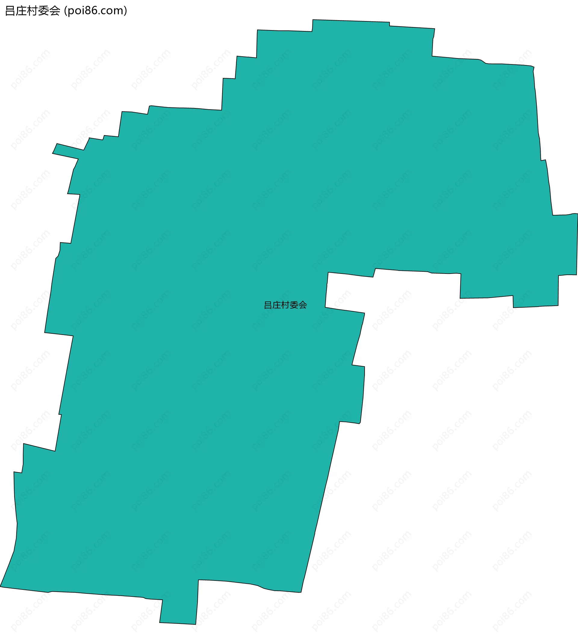 吕庄村委会边界地图