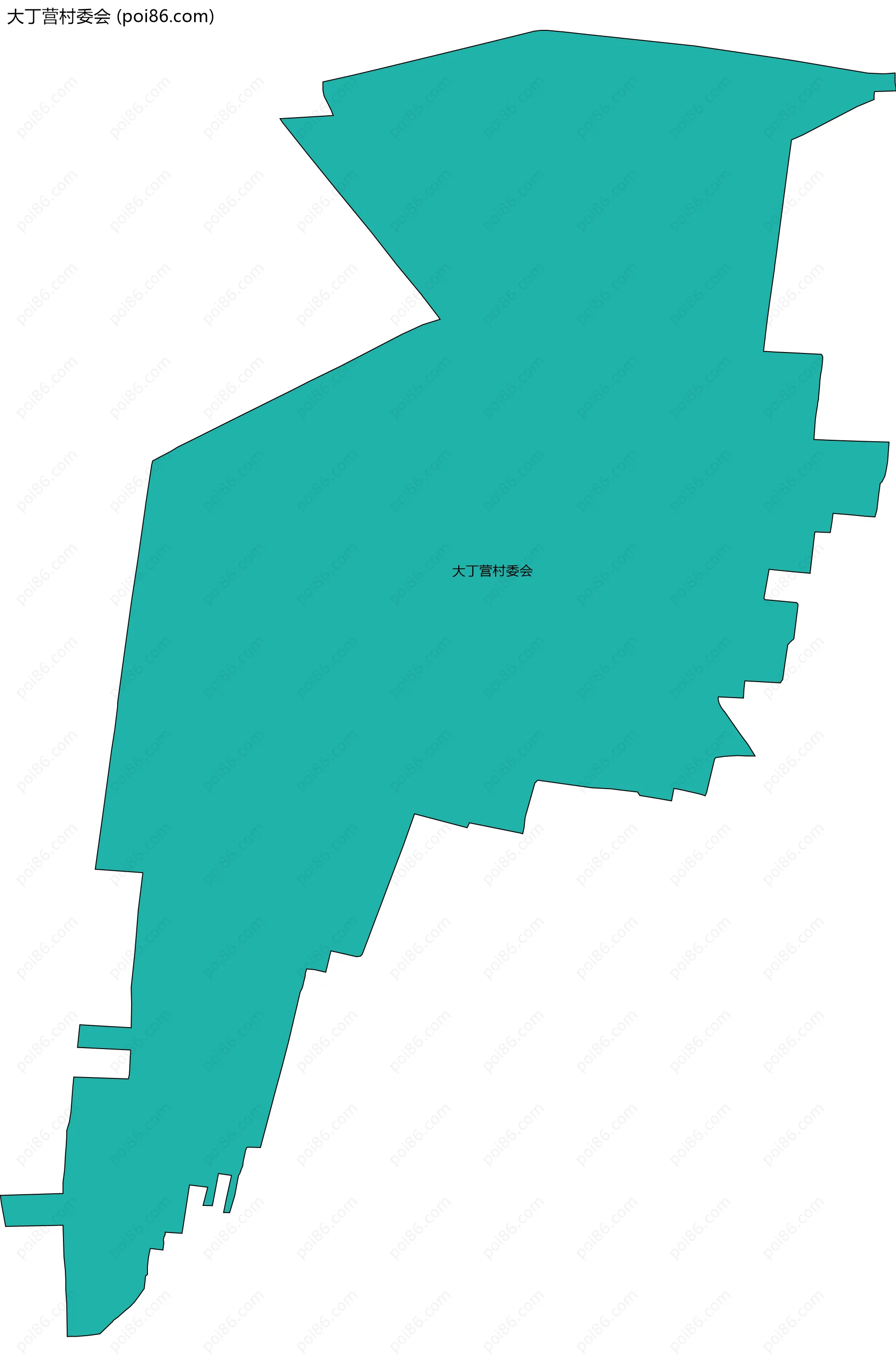 大丁营村委会边界地图