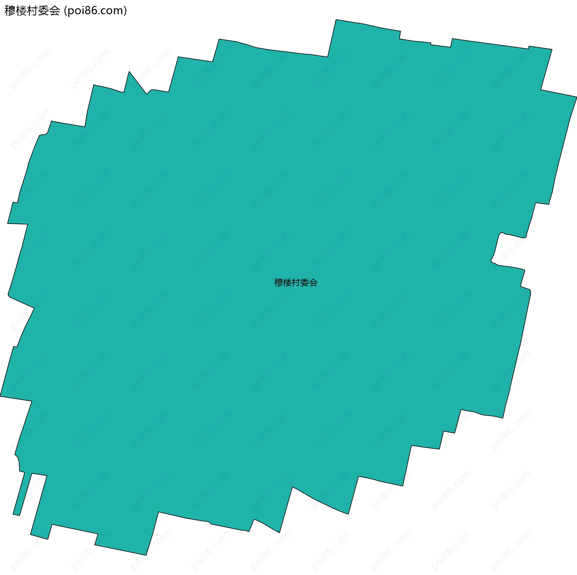 穆楼村委会边界地图