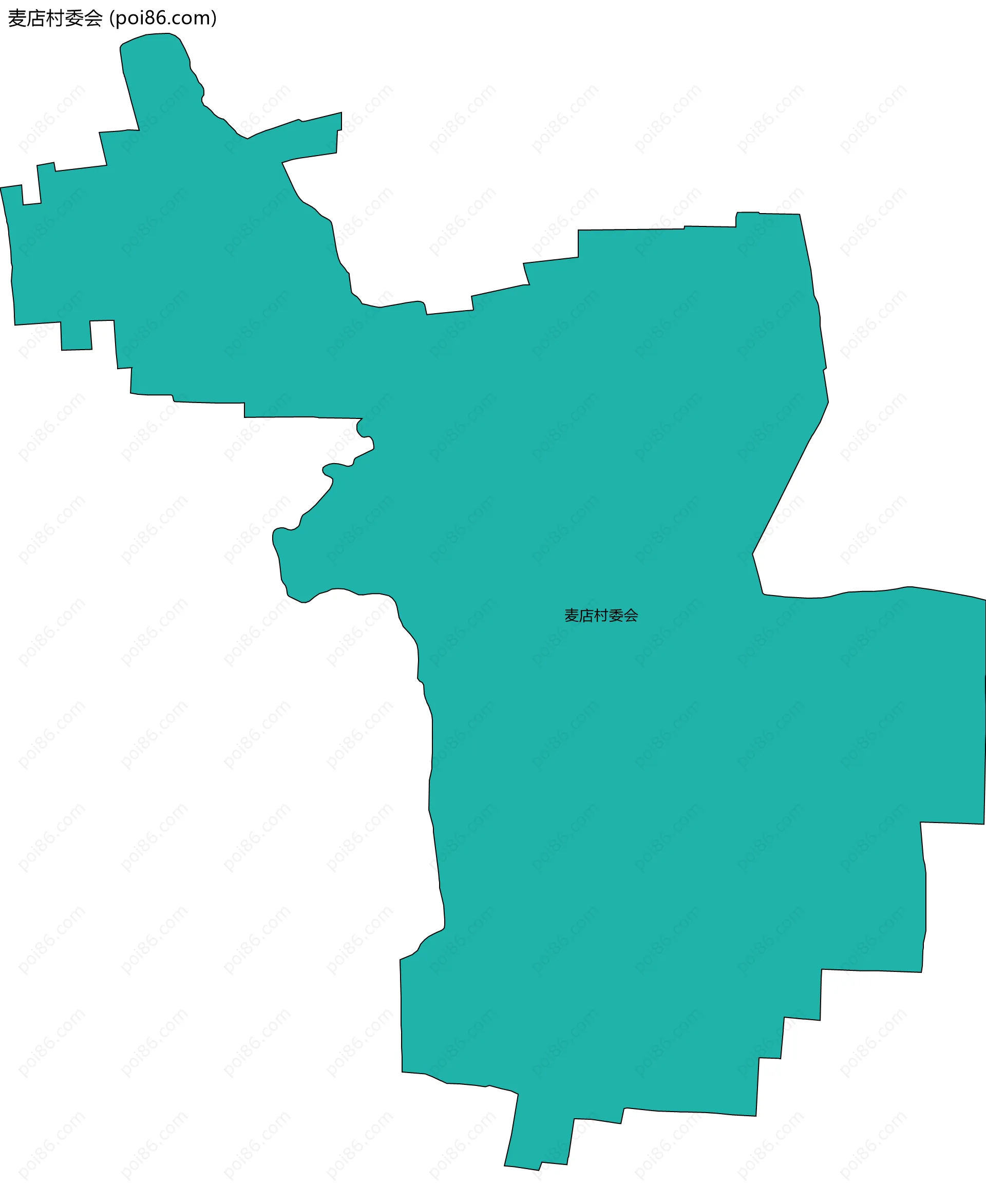 麦店村委会边界地图