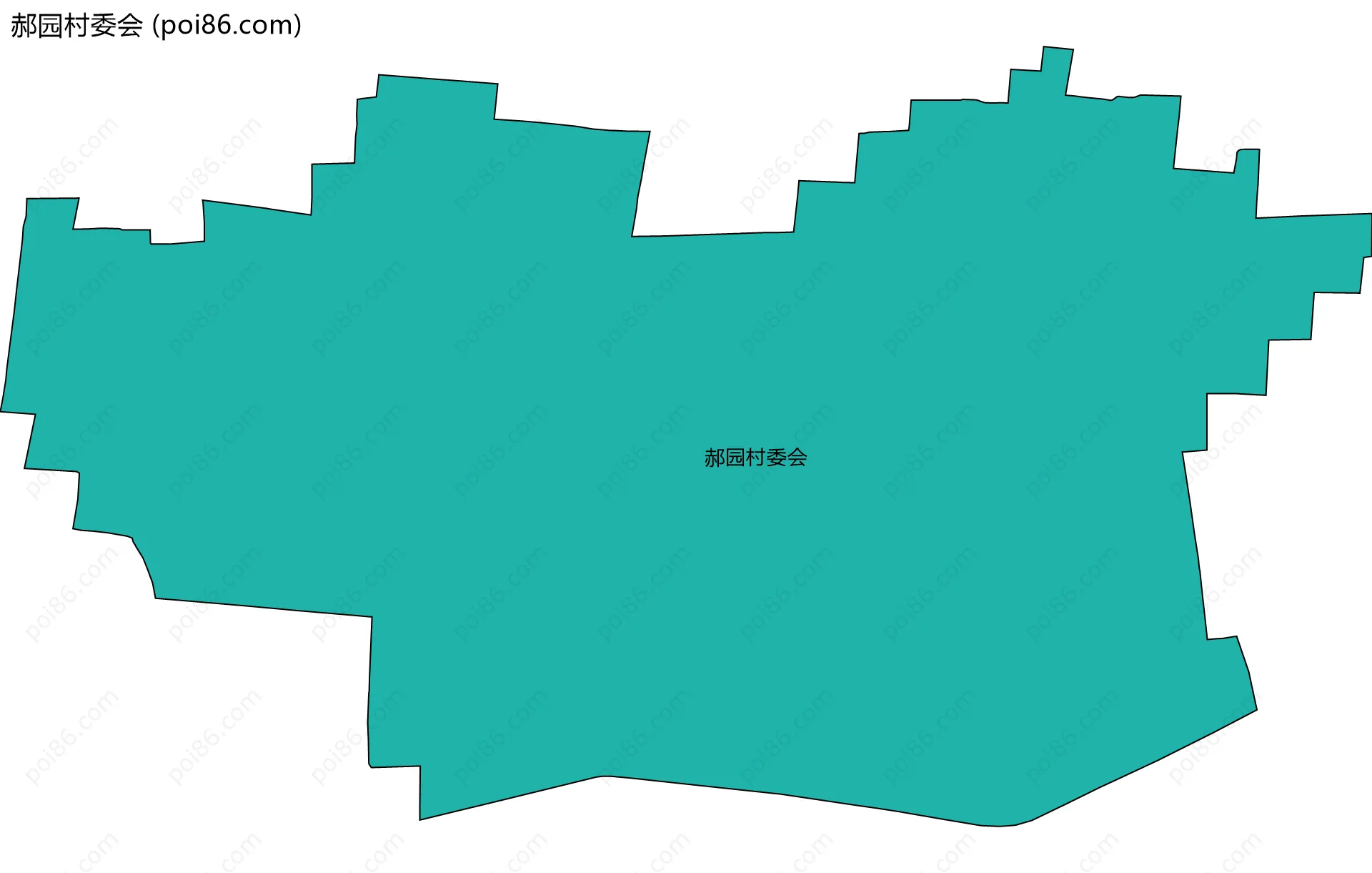 郝园村委会边界地图