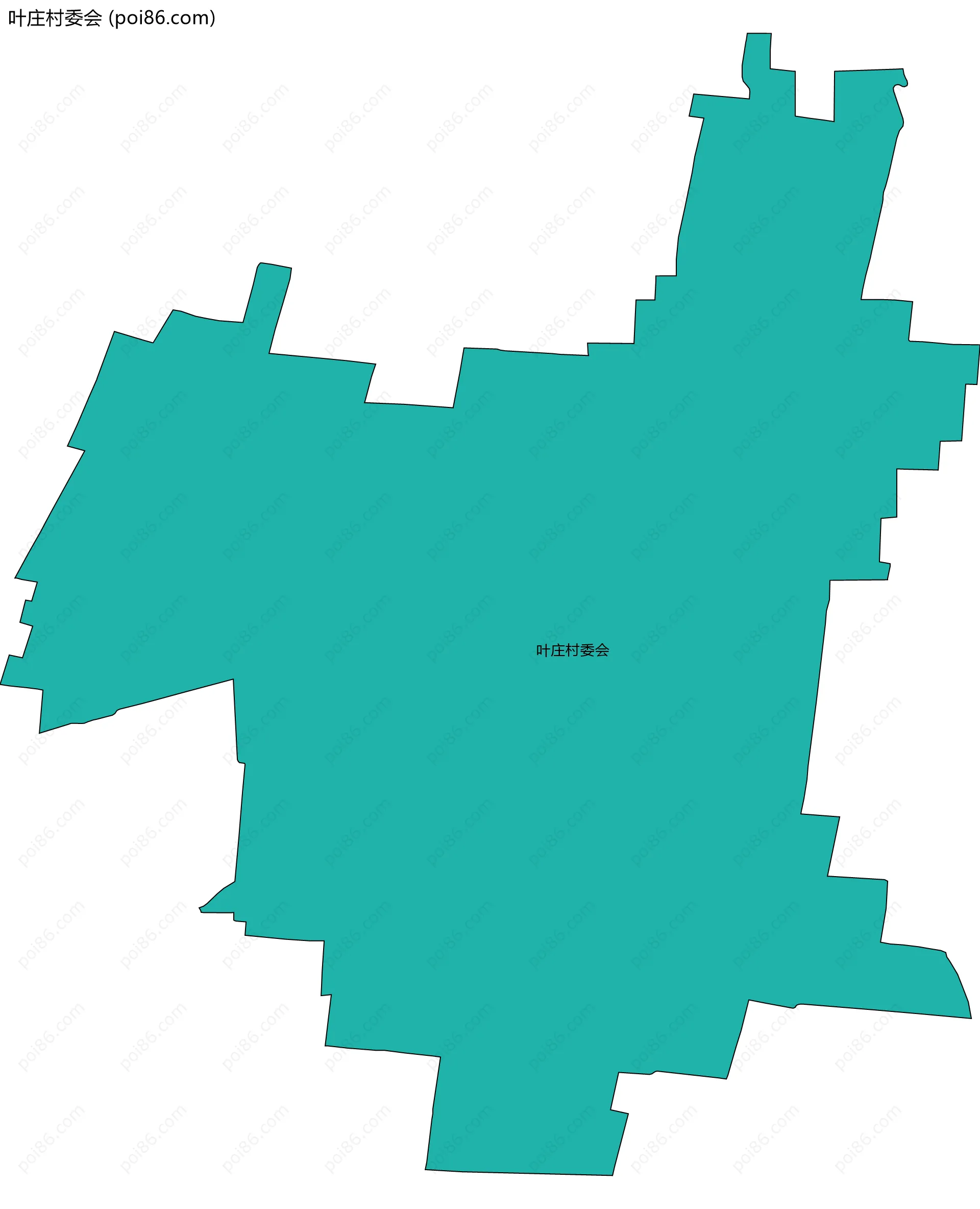 叶庄村委会边界地图