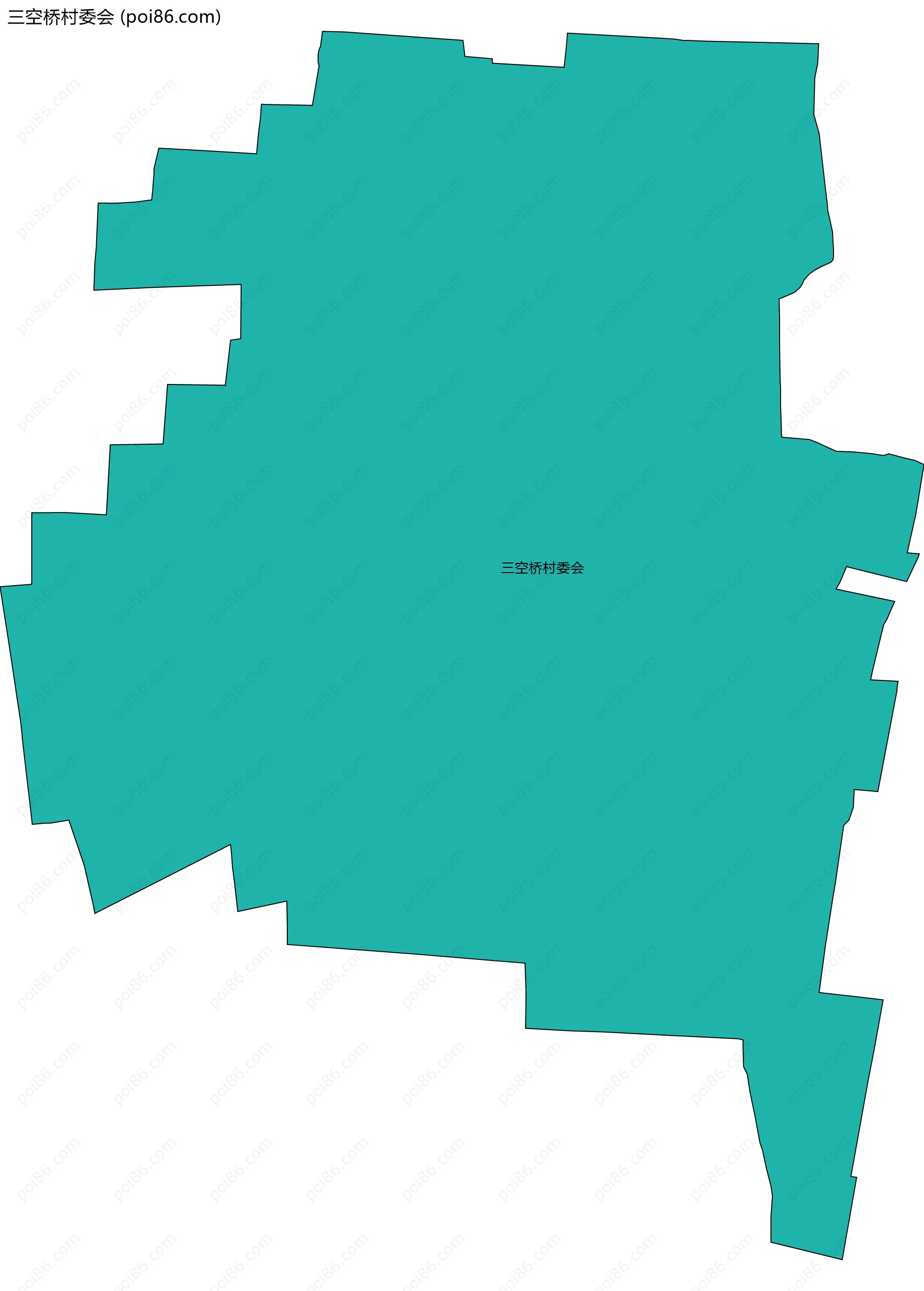 三空桥村委会边界地图