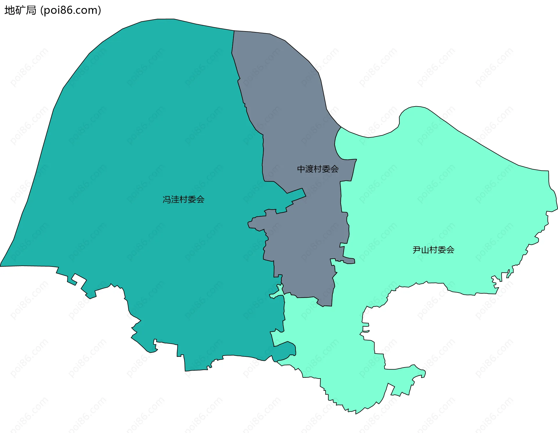 地矿局边界地图(五级行政区划)